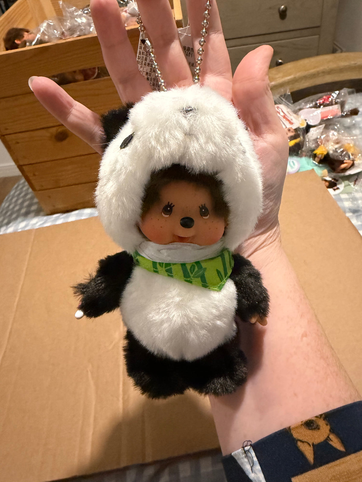 Monchhichi Panda Standing Keychain – 718832 | Authentic Sekiguchi