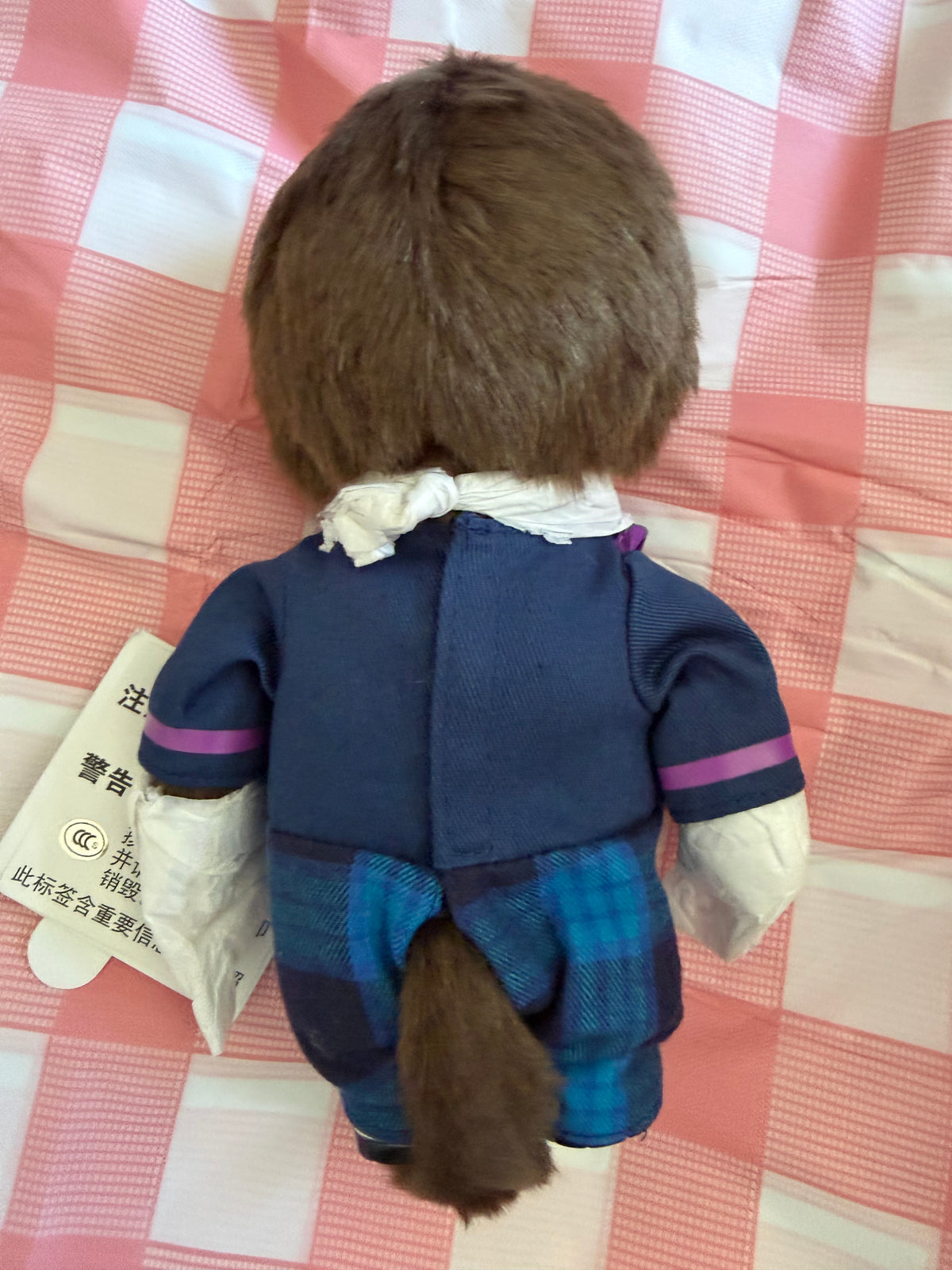 Vintage Monchhichi School Uniform Boy & Girl – S Size – Sekiguchi – Rare Collectible