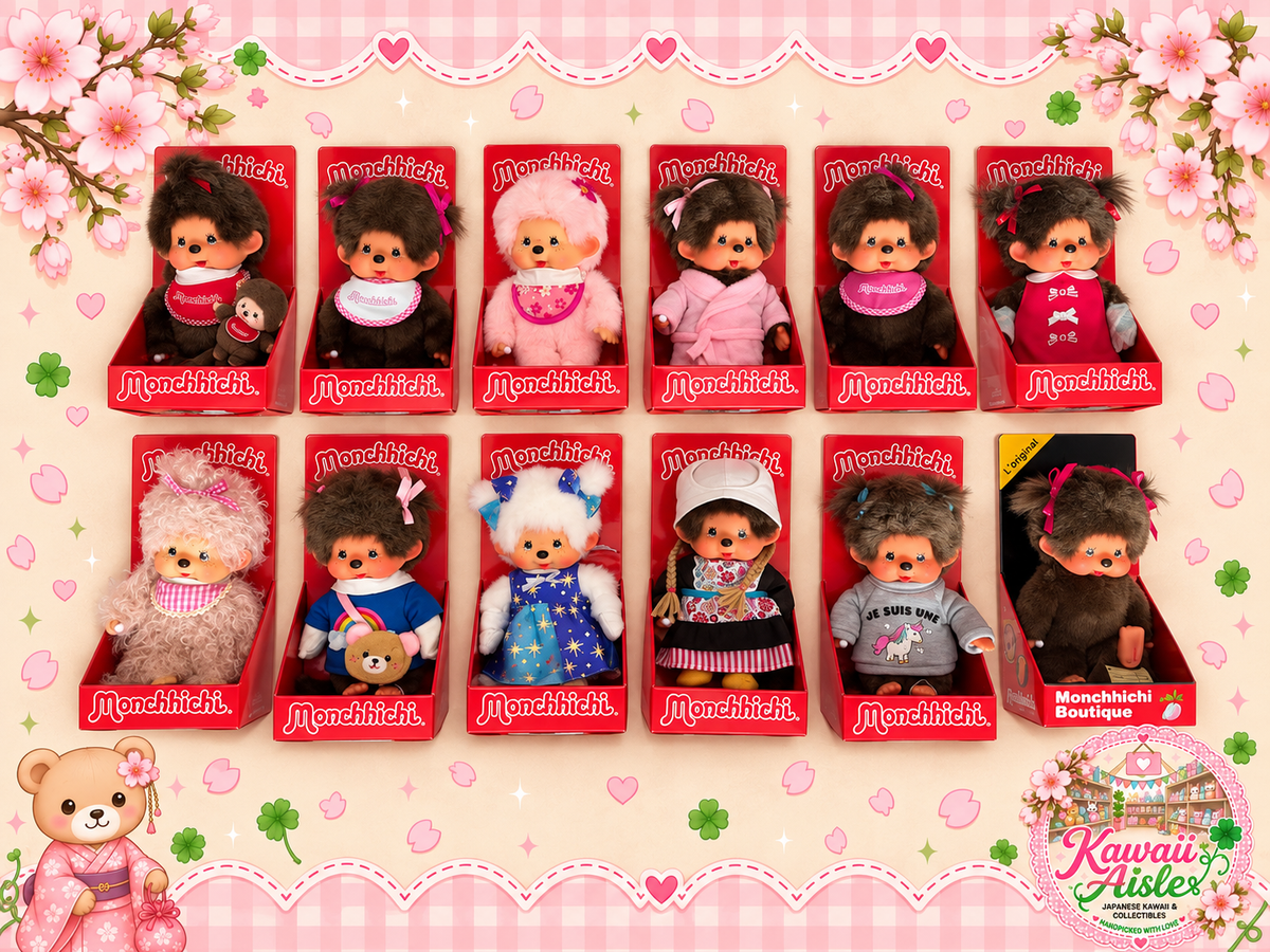 Monchhichi Red Box Girls 20cm – Choose Your Girl | Authentic Sekiguchi