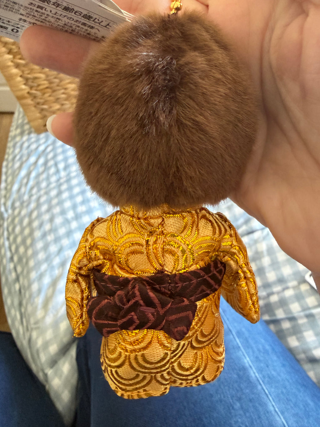 Kyugetsu Original Gold Kimono Monchhichi Keychain – Japan | Sekiguchi