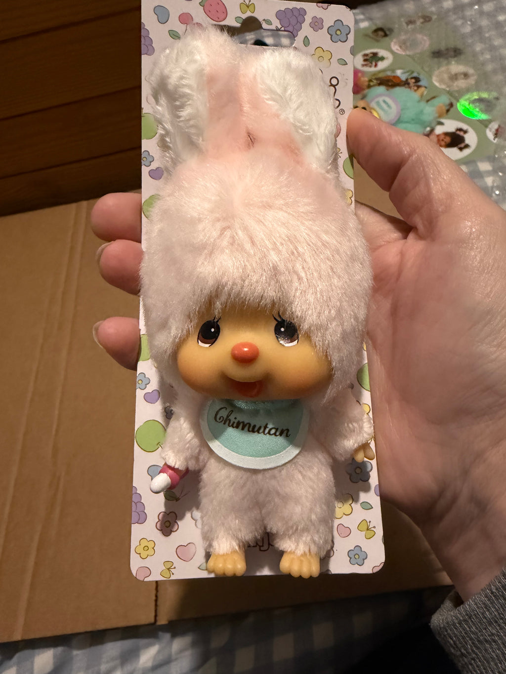 Chimutan Bunny Monchhichi Plush Mascot | US Edition | Rare UK Find | Authentic Sekiguchi
