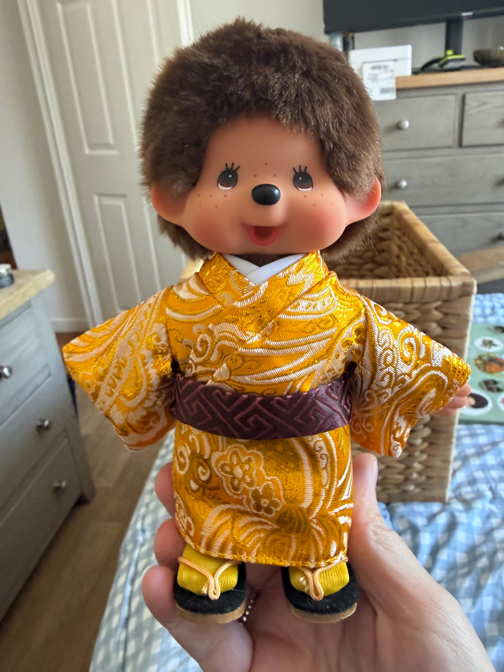 Kyugetsu Original Gold Kimono Monchhichi Boy – Japan | Sekiguchi