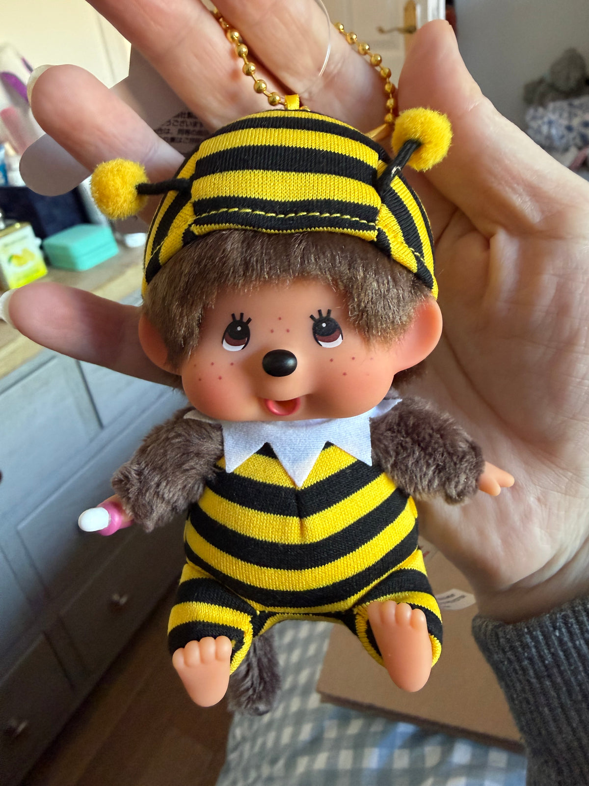 Monchhichi Costume Keychain Collection – Ladybug, Pink Butterfly & Bumblebee | Sekiguchi Japan