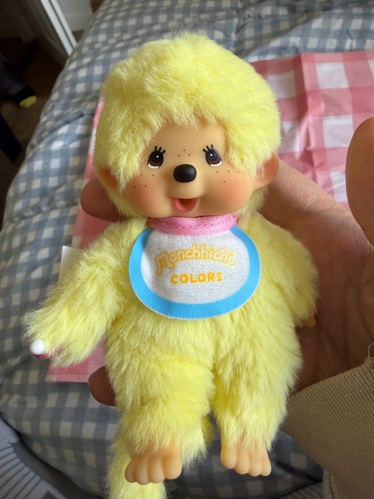 Authentic Monchhichi Colors Keychain – Japanese Sekiguchi – Pink, Mint, Yellow, Baby Pink & Leopard