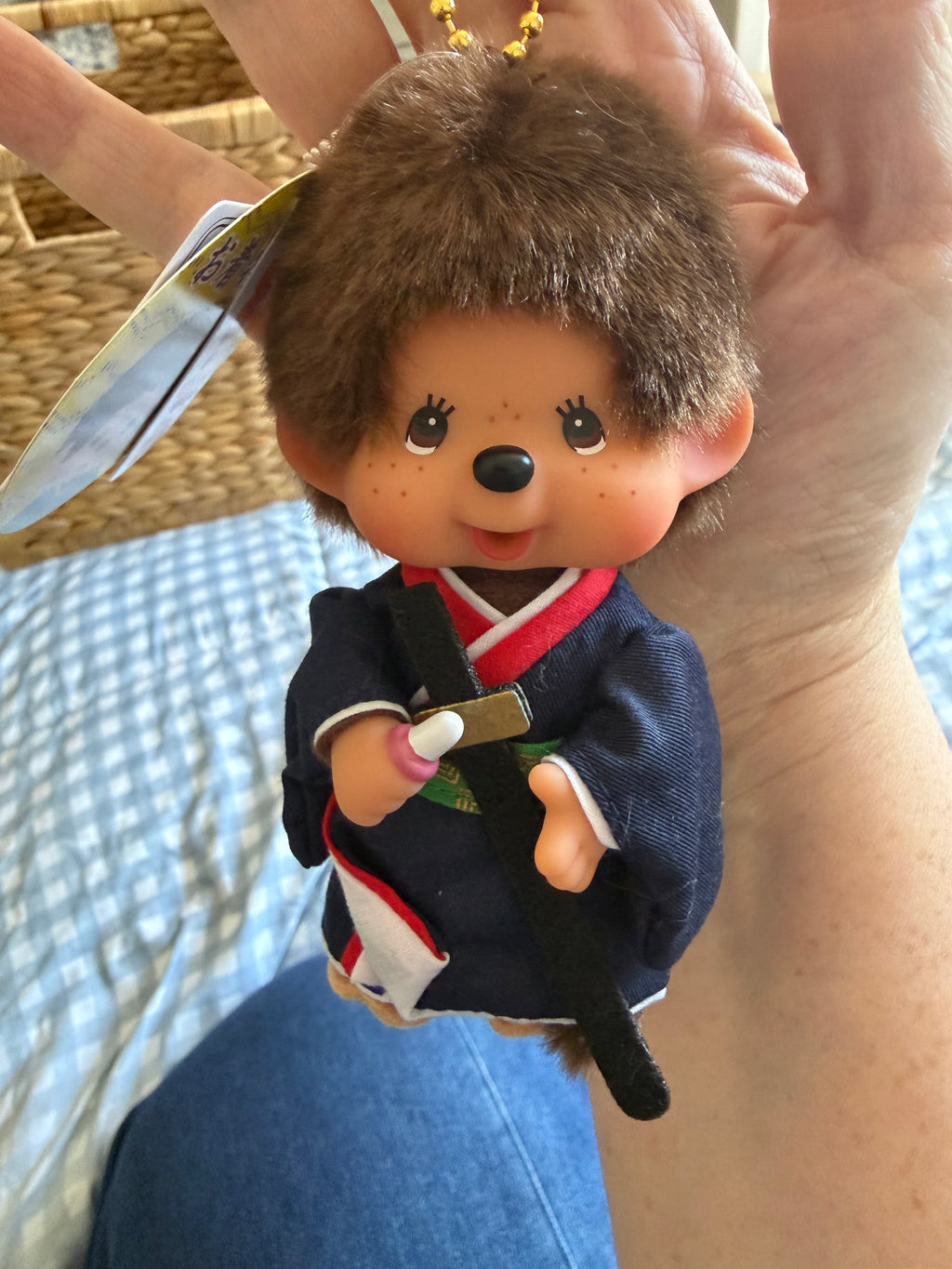 Kyugetsu Original Master Swordsman Monchhichi Keychain – Japan | Sekiguchi