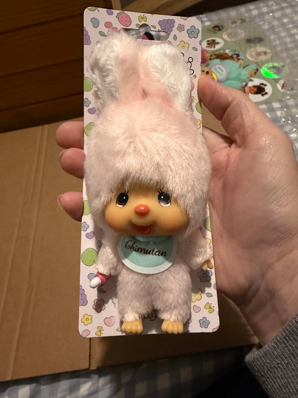 Chimutan Bunny Monchhichi Plush Mascot | US Edition | Rare UK Find | Authentic Sekiguchi