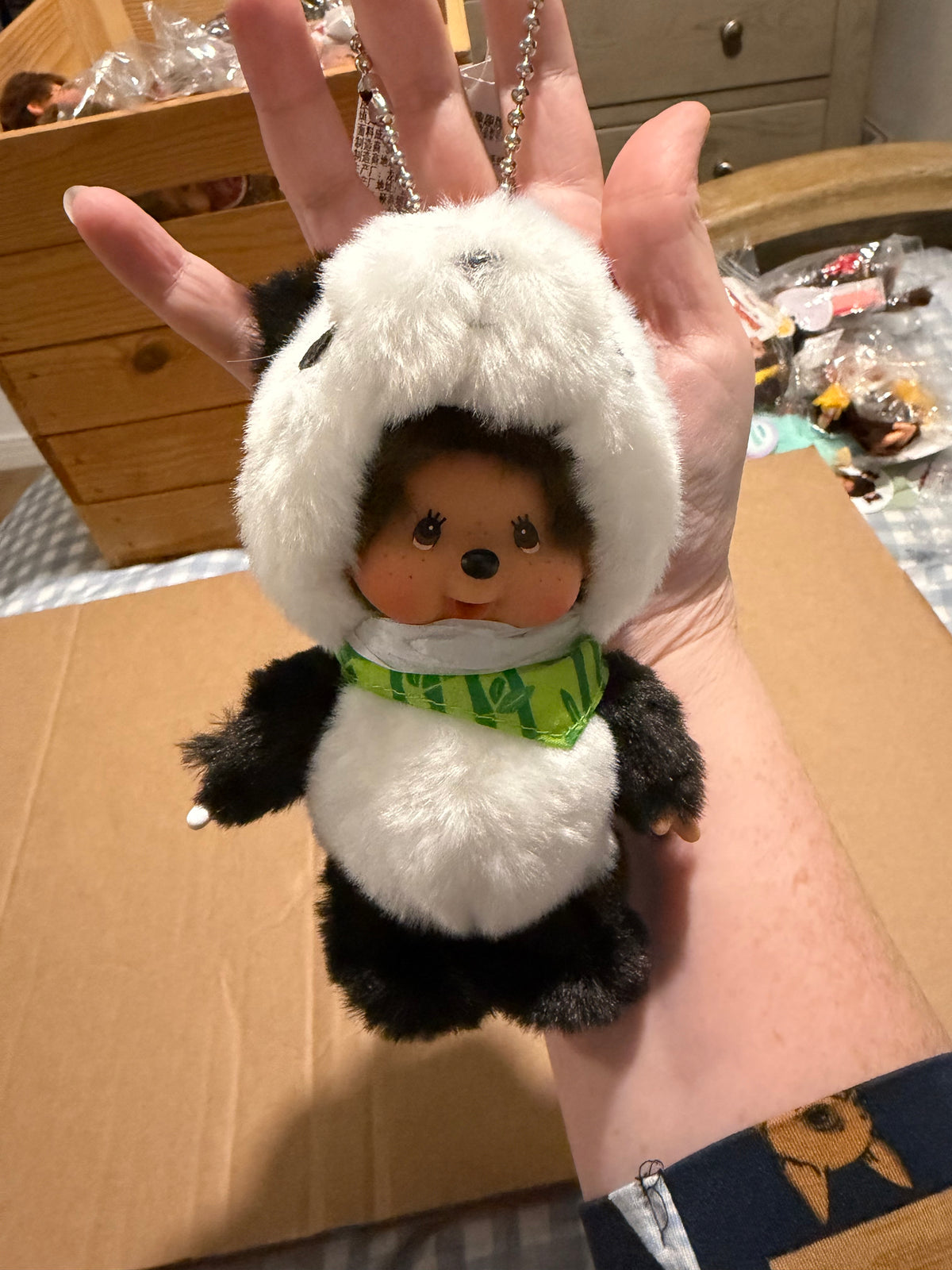 Monchhichi Panda Standing Keychain – 718832 | Authentic Sekiguchi