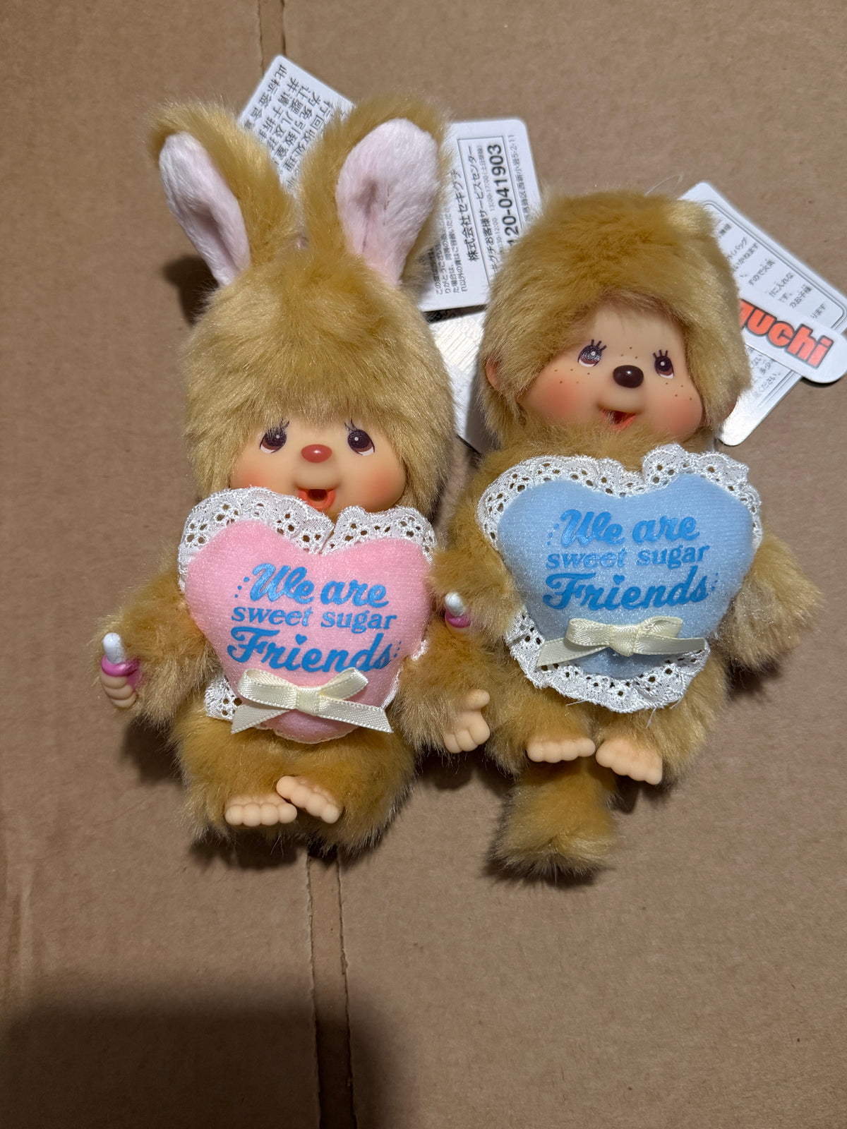 Monchhichi & Chimutan Sweet Sugar Friends Keychains | Japan Sekiguchi