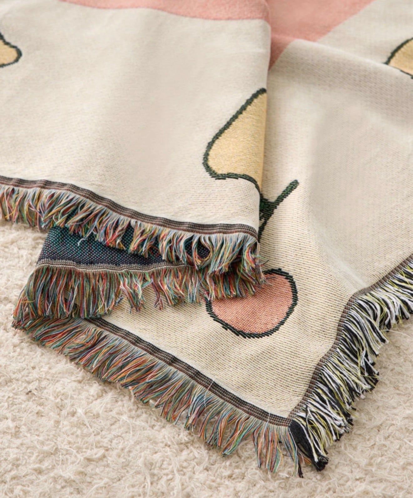 Miffy Fruit & Flowers Tapestry Throw Blanket – 152cm