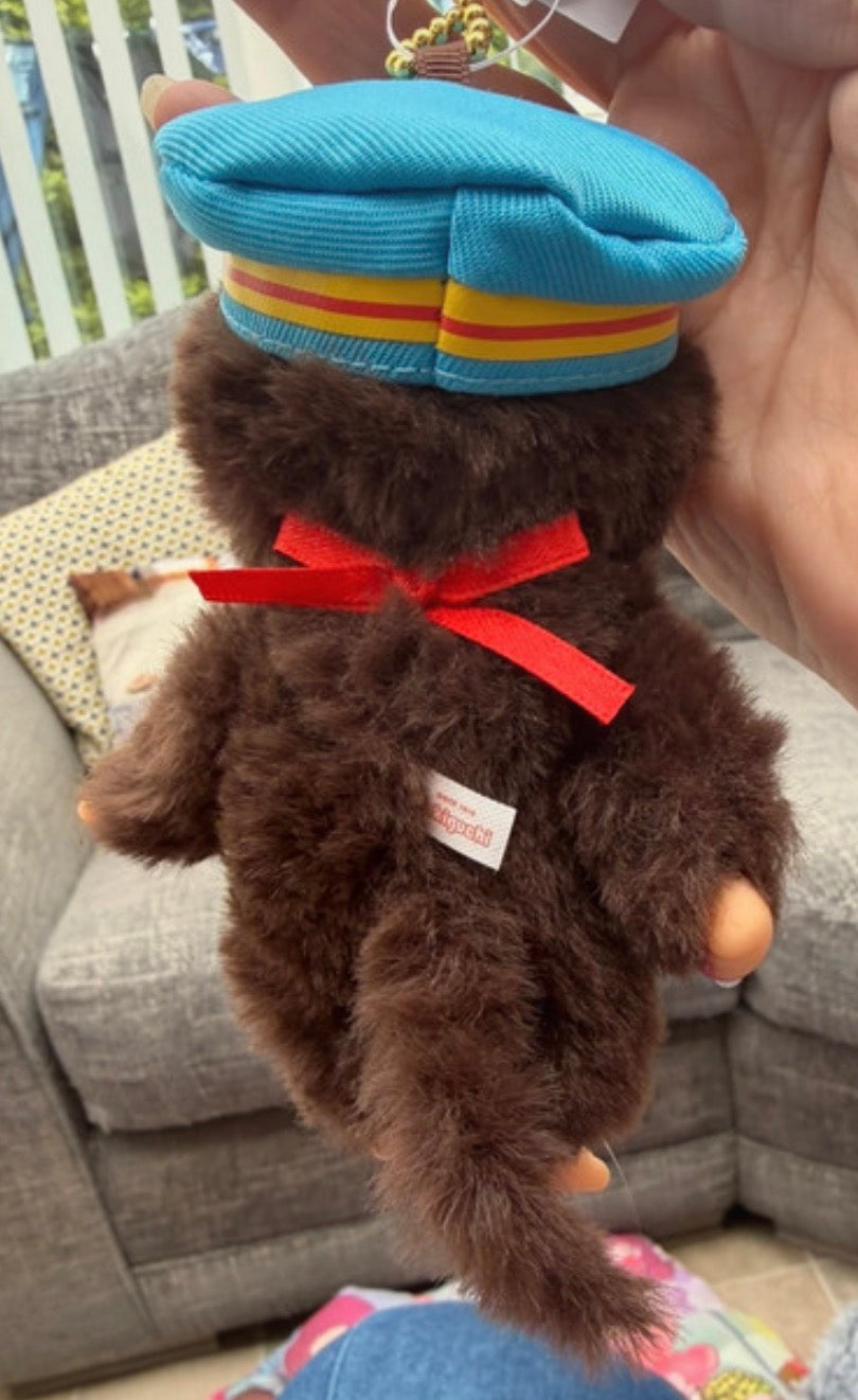 Japan Train Conductor Monchhichi Keychain