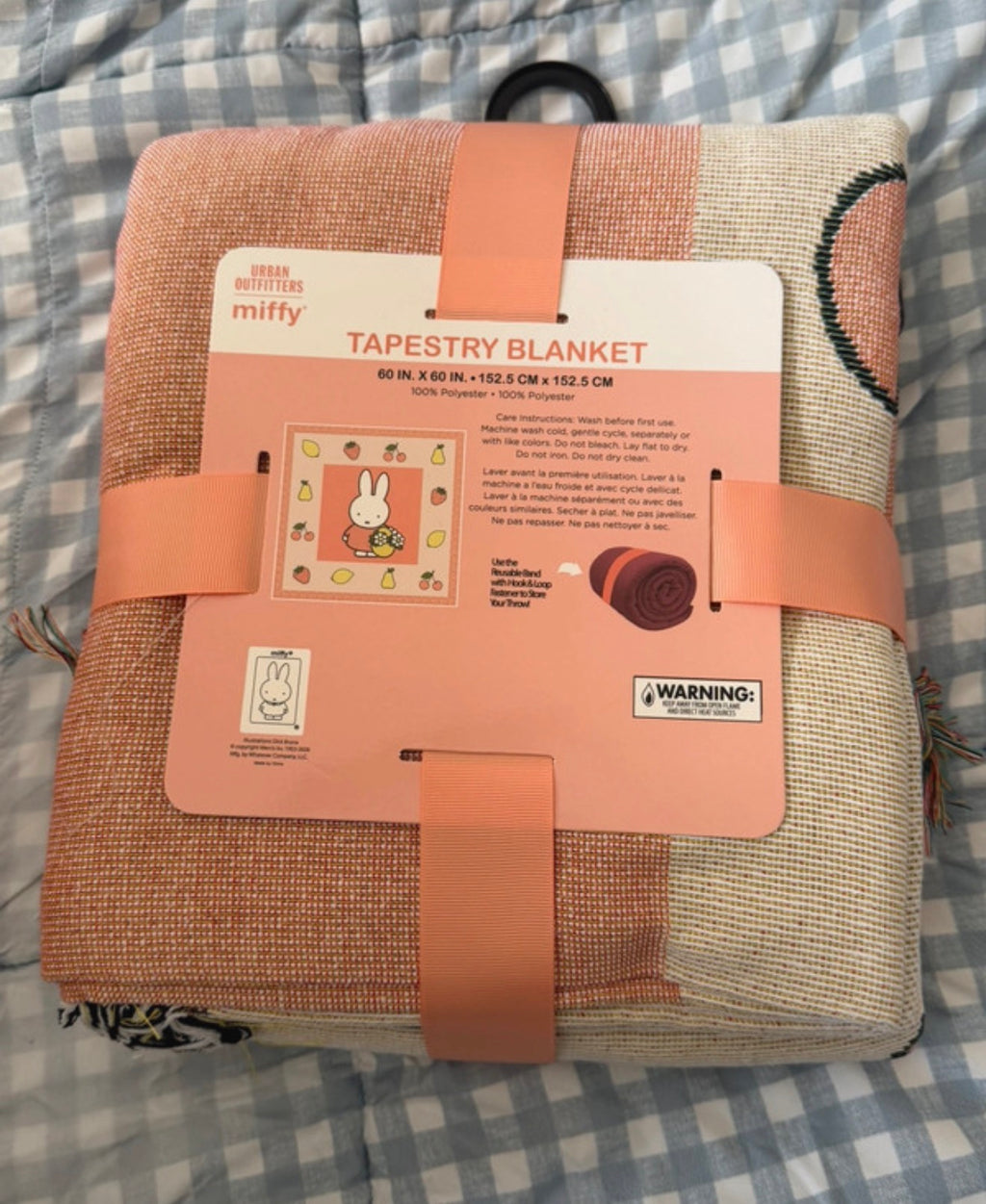 Miffy Fruit & Flowers Tapestry Throw Blanket – 152cm