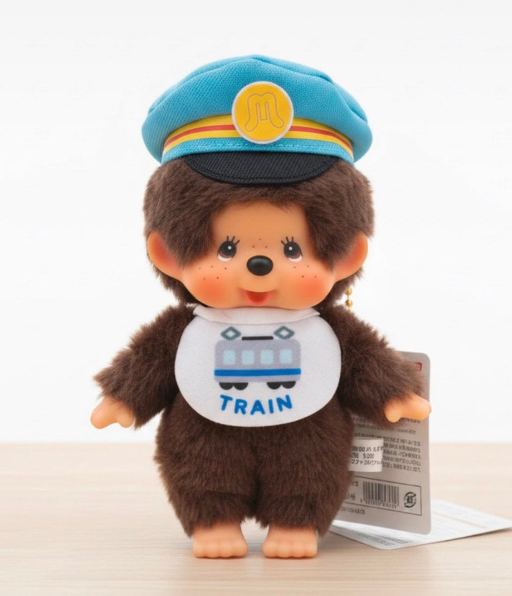 Japan Train Conductor Monchhichi Keychain