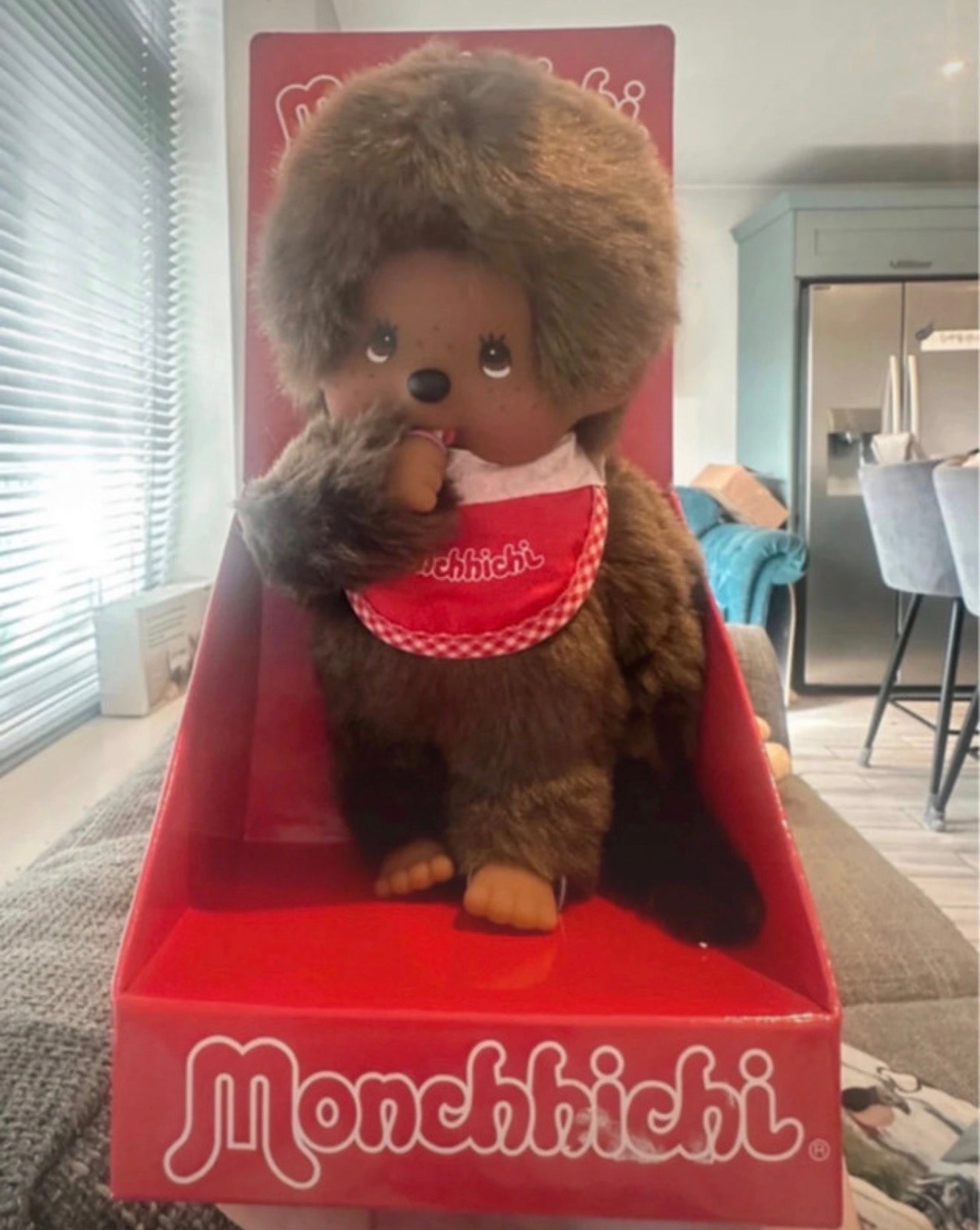 Rare Dark Skin Monchhichi Classic Boy 20cm – Boxed Sekiguchi Doll