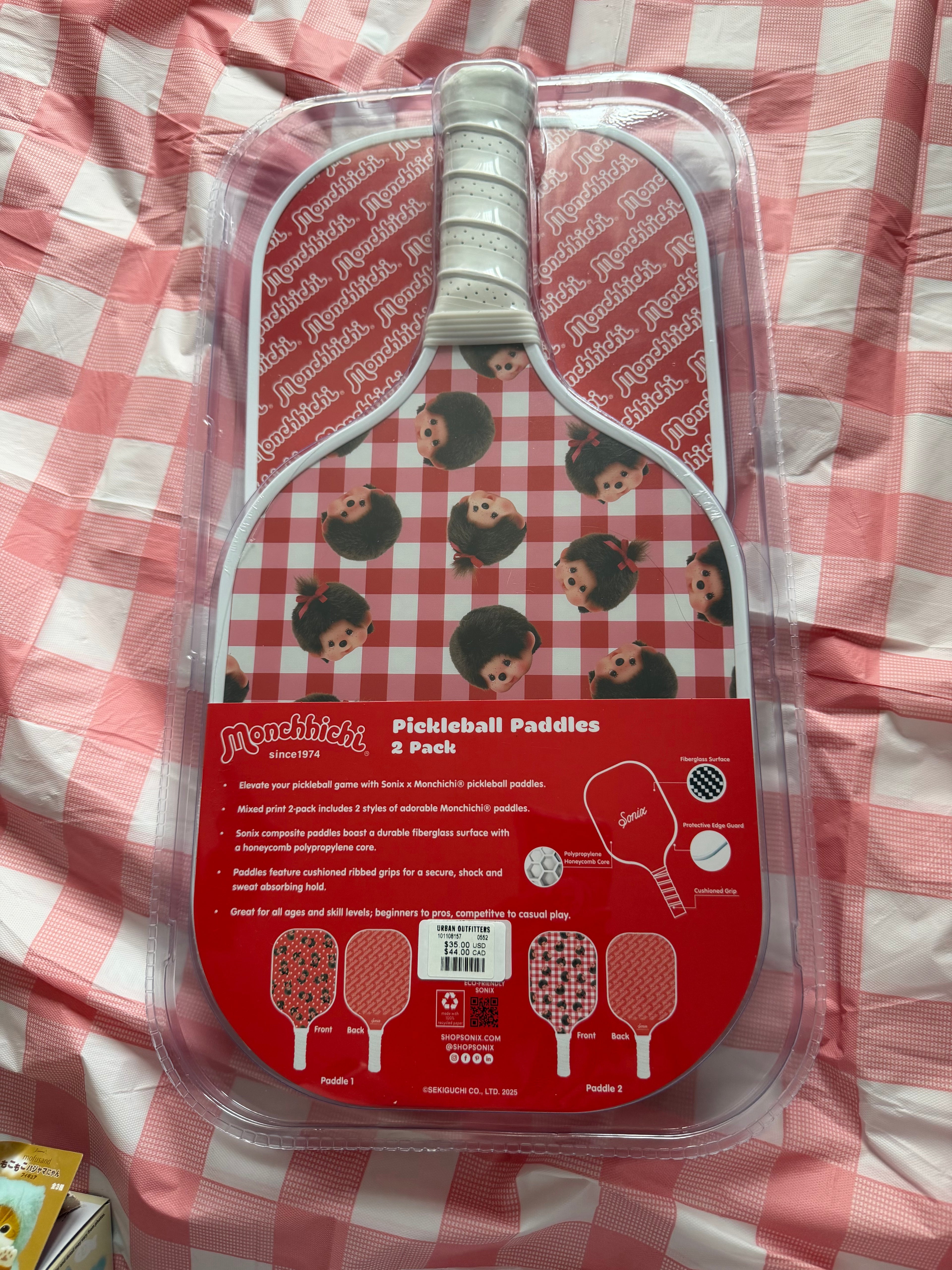Monchhichi x Sonix Pickleball Paddles 2 Pack – Official Sekiguchi 2025 – New