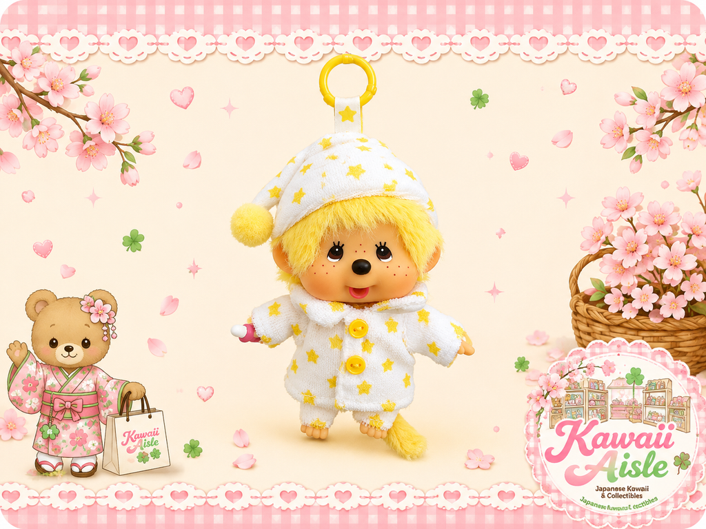 Monchhichi Yellow Star Pyjama Keychain – Hong Kong Exclusive