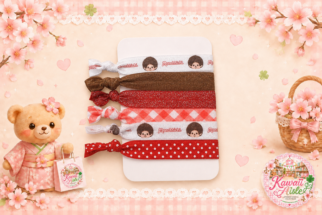 Monchhichi Handmade Hair Ties – Set of 6
