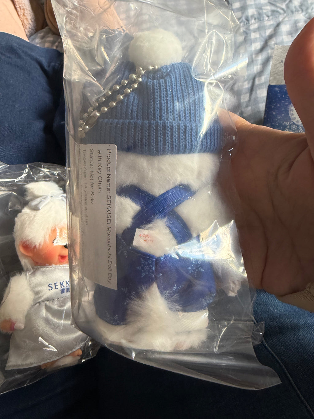 Rare SEKKISEI x Monchhichi Promotional Doll Keychain Set – Boy & Girl