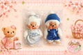Rare SEKKISEI x Monchhichi Promotional Doll Keychain Set – Boy & Girl