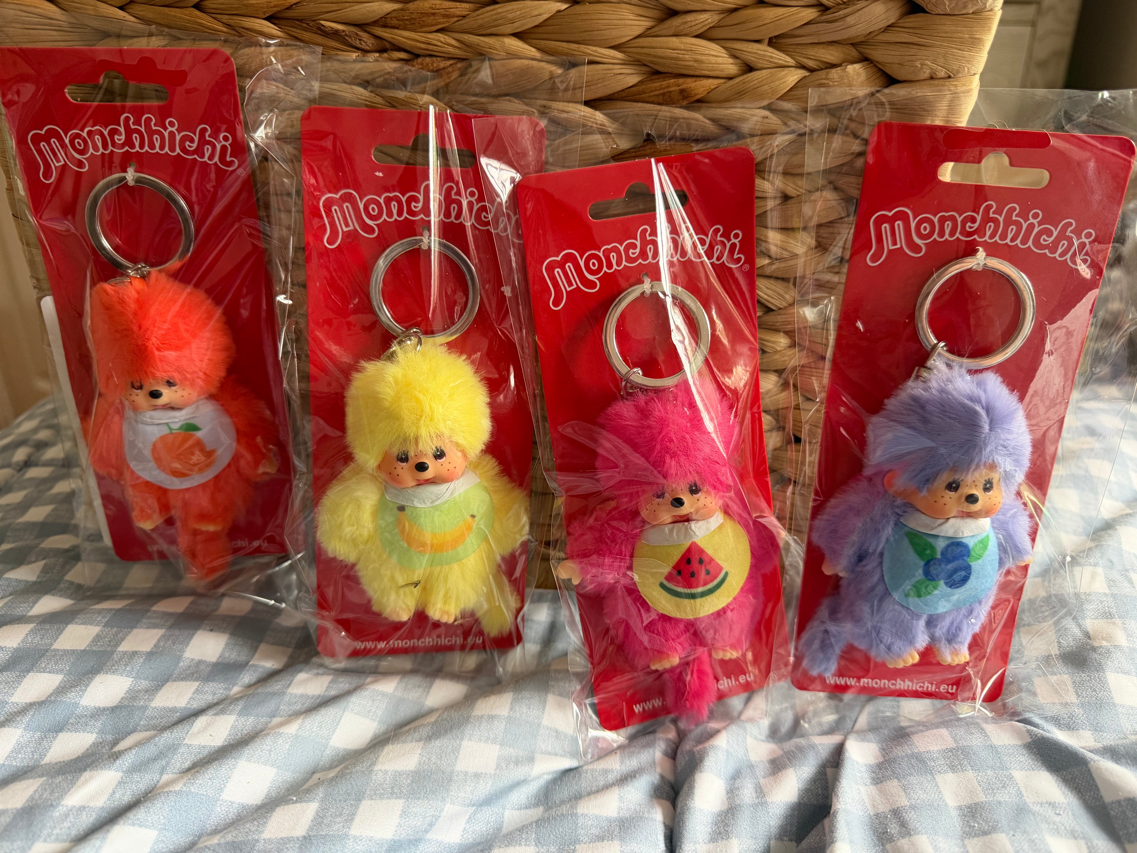 Monchhichi Fruits Colors 10cm Keychain – Choose Your Fruit | Authentic Sekiguchi