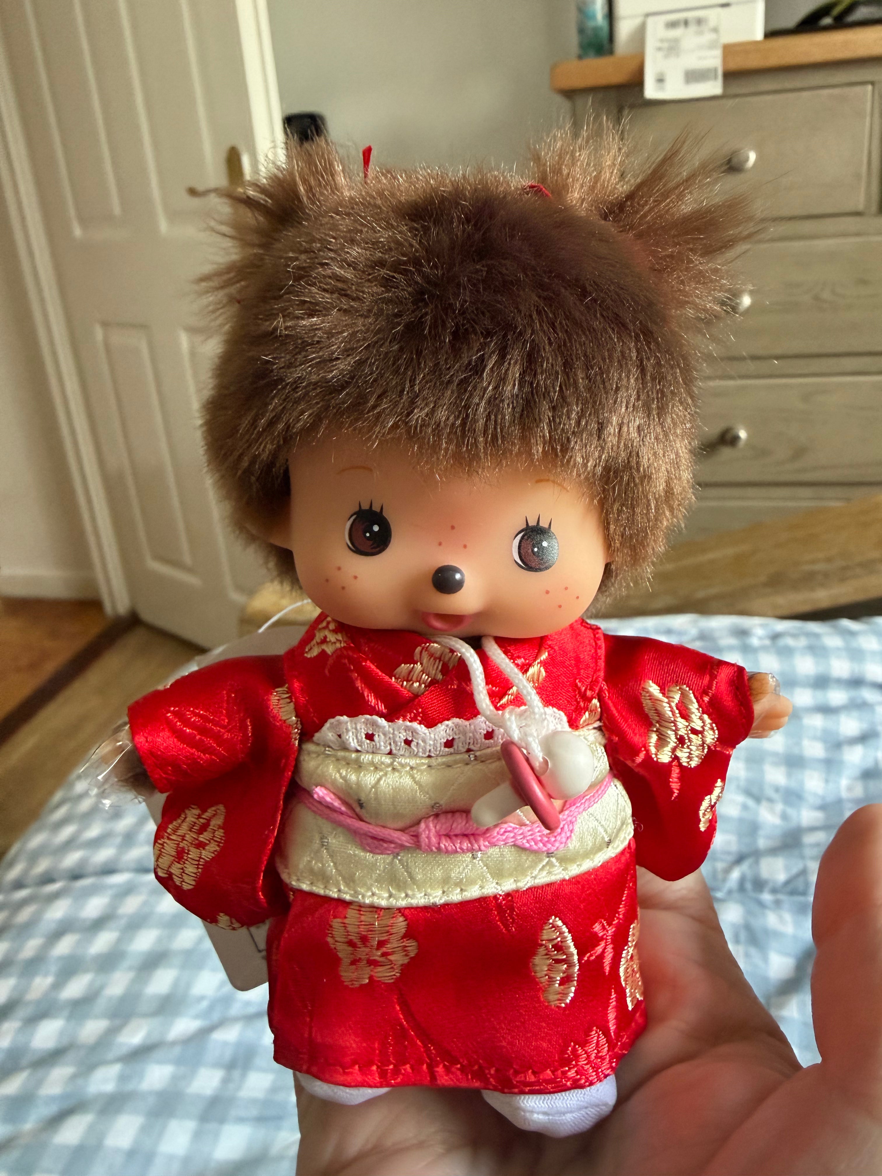 Rare Sekiguchi Kimono Bebichhichi 791613 – Red Japanese Kimono – Vintage Tagged Collectible