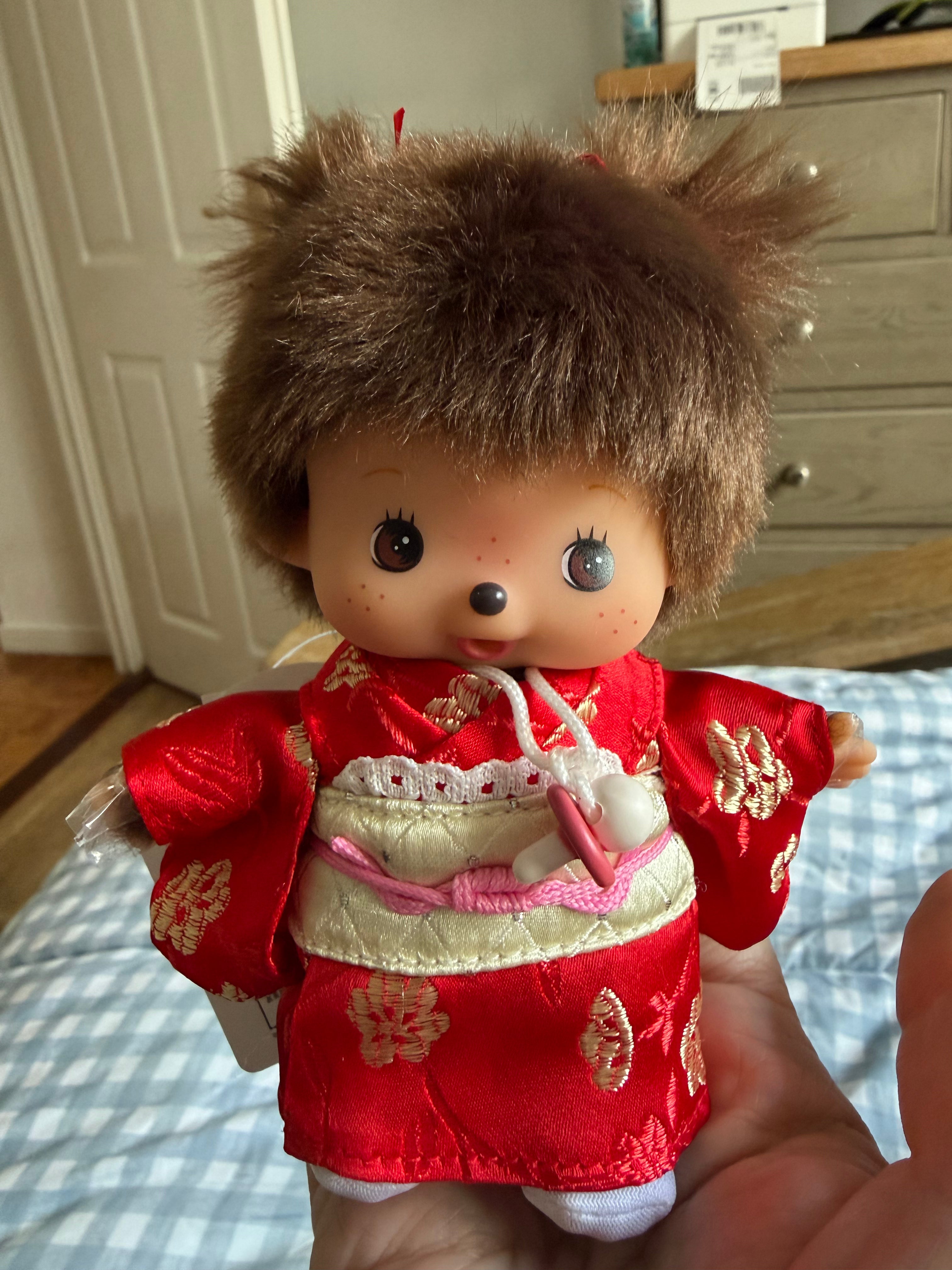 Rare Sekiguchi Kimono Bebichhichi 791613 – Red Japanese Kimono – Vintage Tagged Collectible