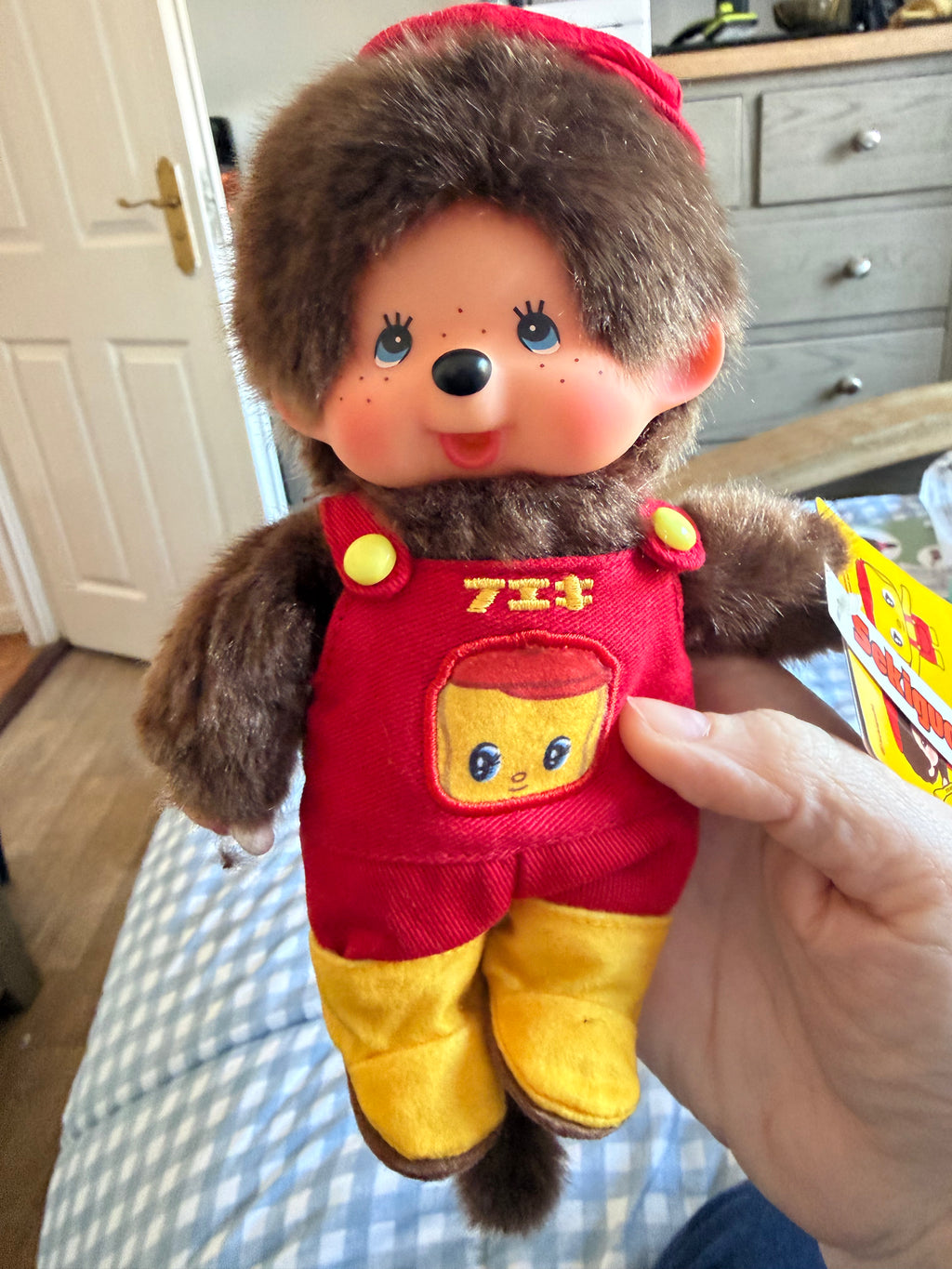 Japan Exclusive Sekiguchi Monchhichi × Fueki Doll – Blue Eyes – Rare Collaboration