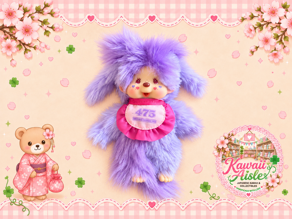 Monchhichi Friends 475 Purple Bunny Costume Keychain – Shinako Collaboration