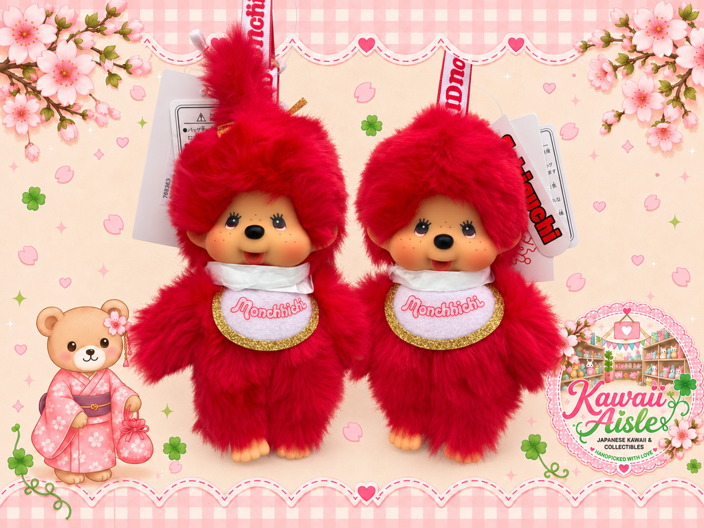 KIDDY LAND 80th Anniversary Monchhichi Keychain – Japan Exclusive | Boy & Girl