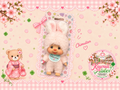 Chimutan Bunny Monchhichi Plush Mascot | US Edition | Rare UK Find | Authentic Sekiguchi