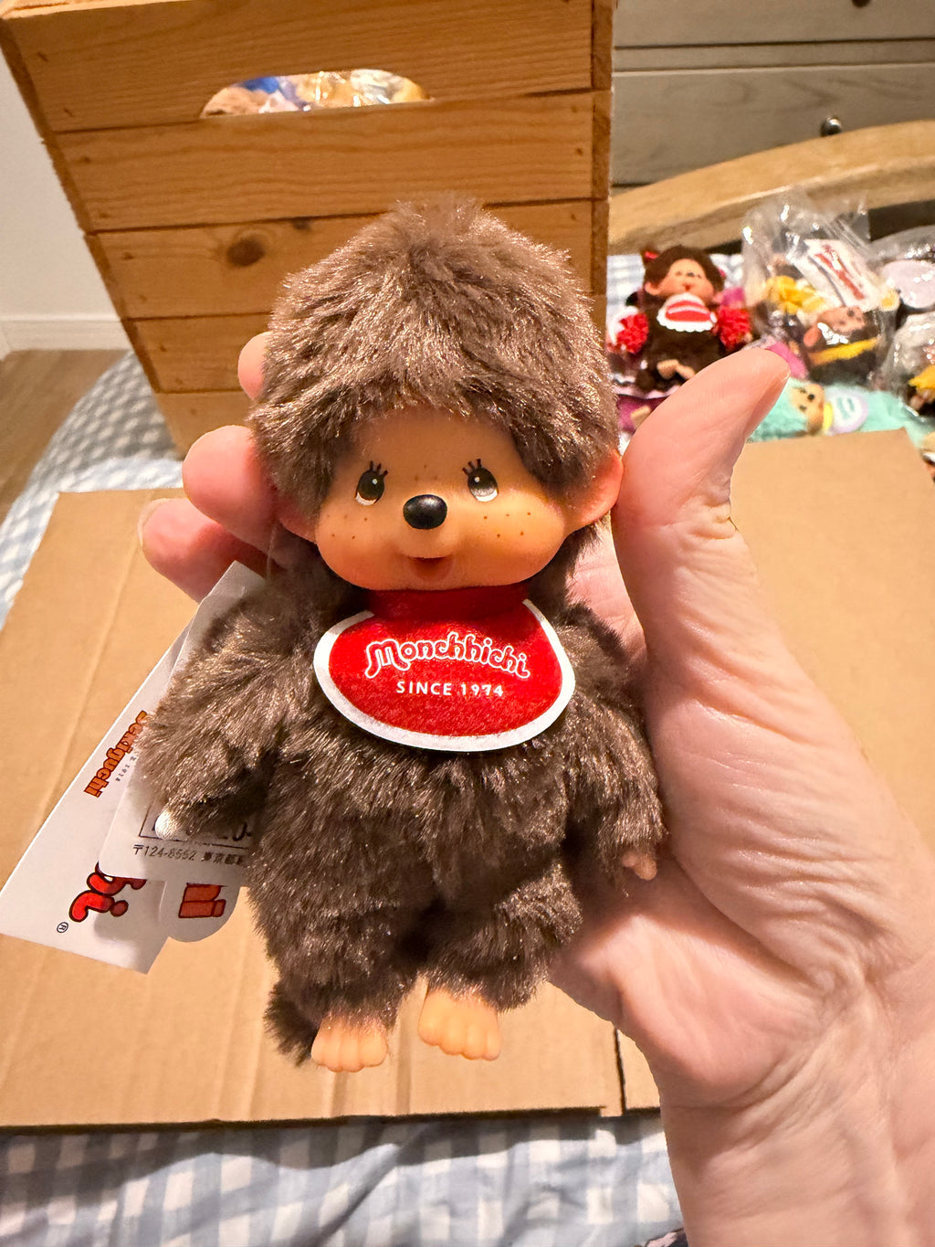 Authentic Sekiguchi Monchhichi Girl & Boy Keychains – Classic Red Bib – Sought After Japanese Collectibles