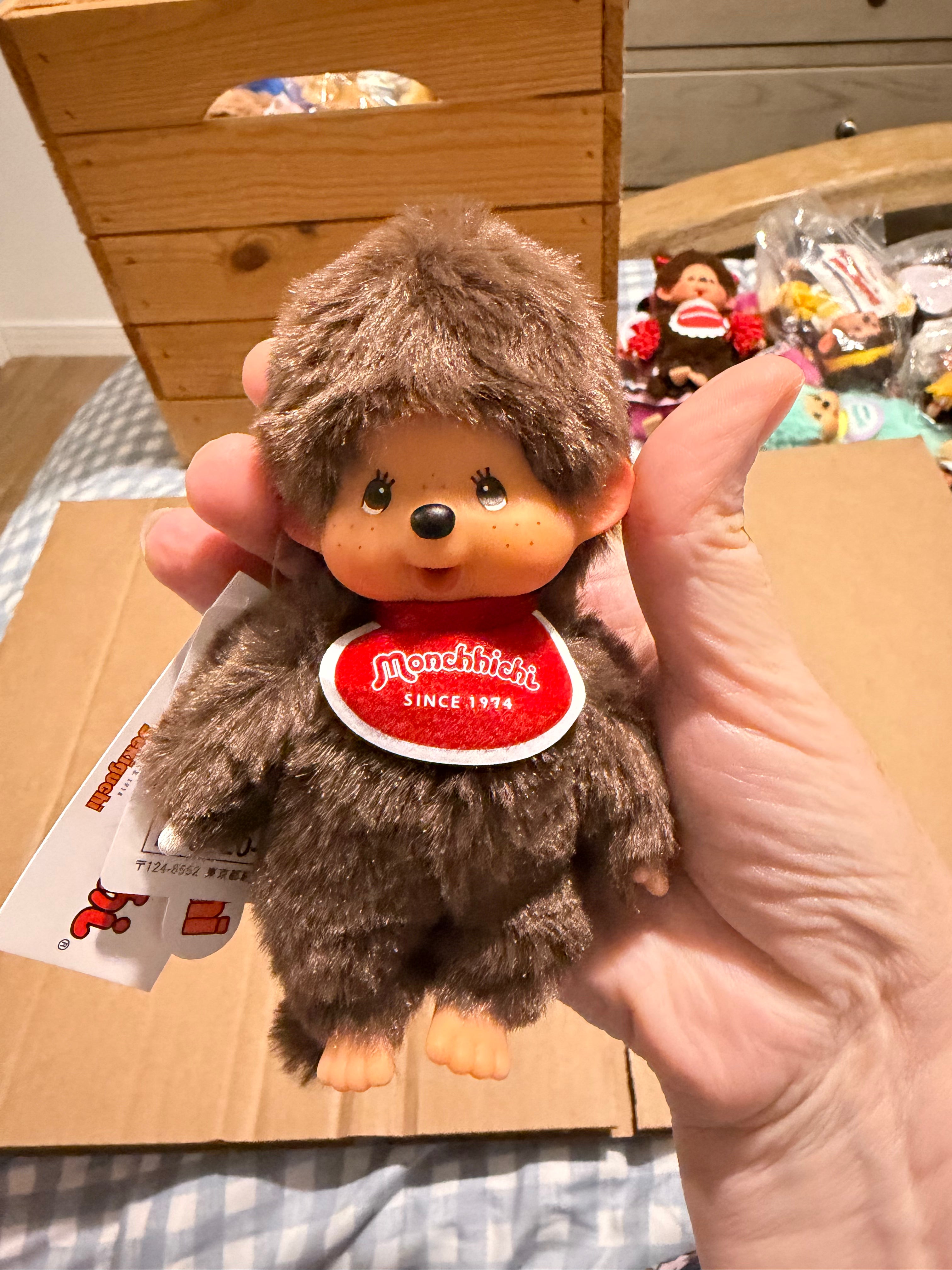 Authentic Sekiguchi Monchhichi Girl & Boy Keychains – Classic Red Bib – Sought After Japanese Collectibles