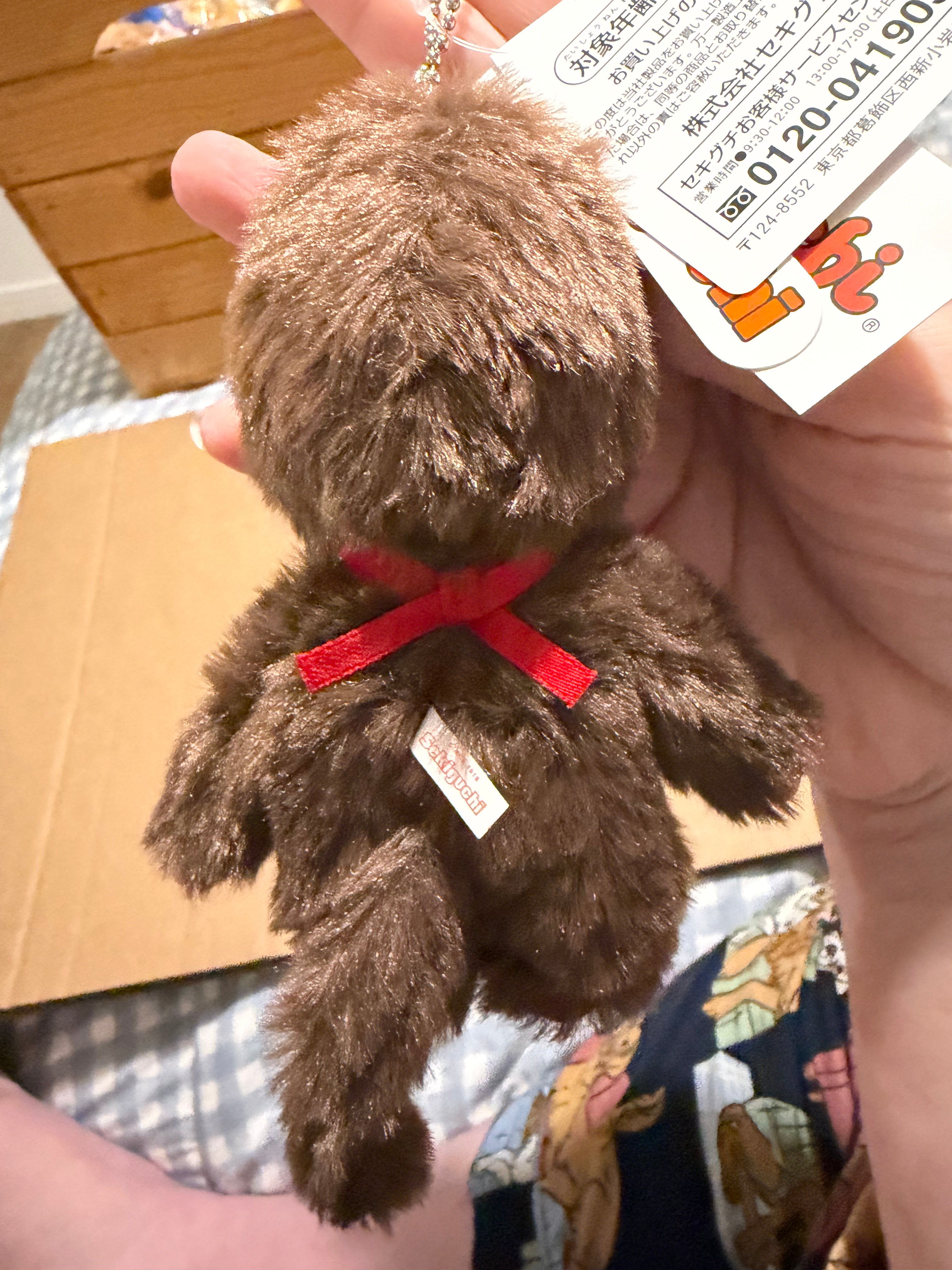 Authentic Sekiguchi Monchhichi Girl & Boy Keychains – Classic Red Bib – Sought After Japanese Collectibles