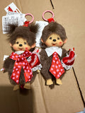 Monchhichi Hearts & Kisses XOXO Keychains – Boy & Girl | Authentic Sekiguchi