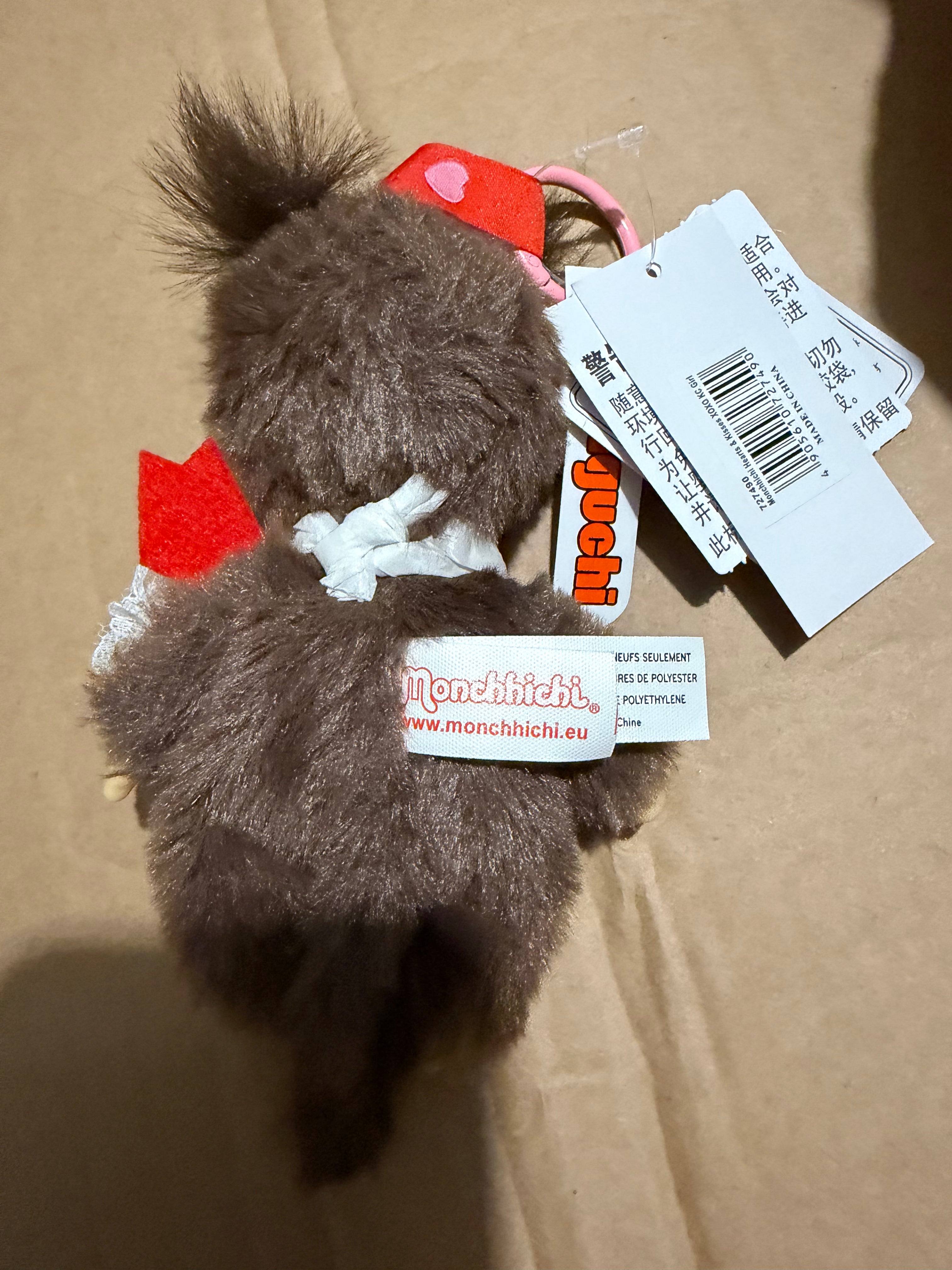 Monchhichi Hearts & Kisses XOXO Keychains – Boy & Girl | Authentic Sekiguchi