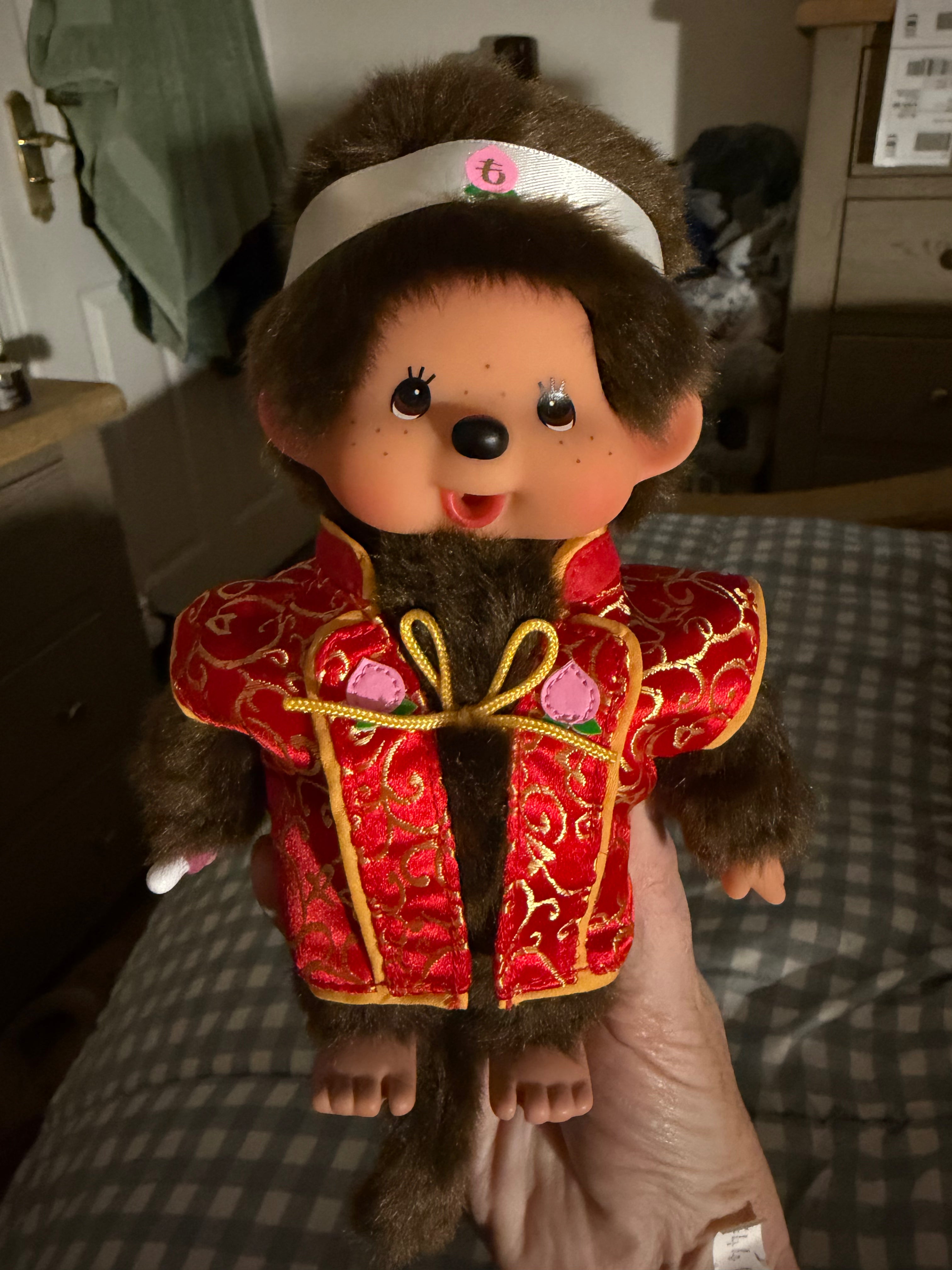 Authentic Sekiguchi Monchhichi Japanese Folktale Momotaro – Rare Japan Find