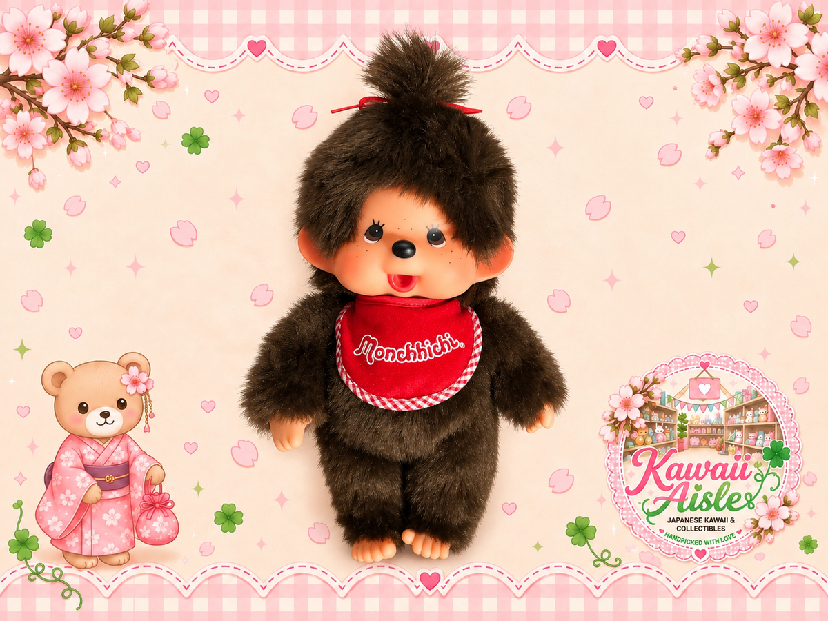 Monchhichi Premium Standard M Brown Girl 30cm | Authentic Sekiguchi Japan