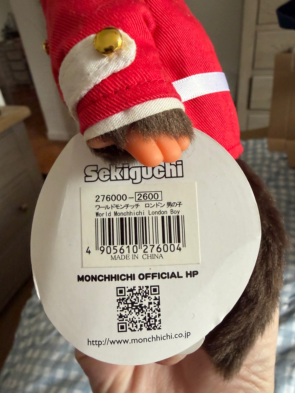 🇬🇧 Monchhichi 40th Anniversary World London Boy – Authentic Sekiguchi 276000