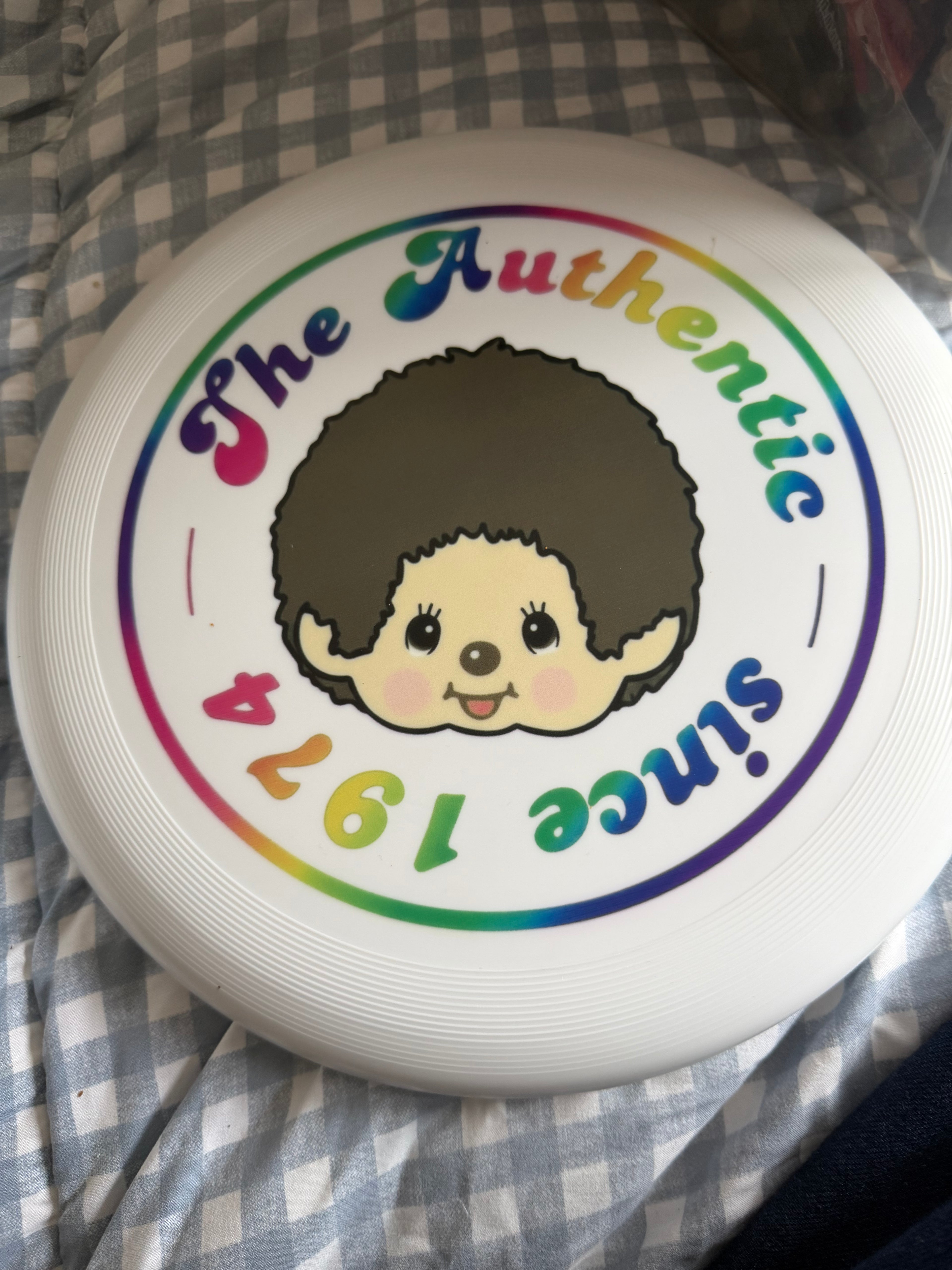Monchhichi Flying Disc 20cm | Handmade by Kawaii Aisle | Red or Rainbow