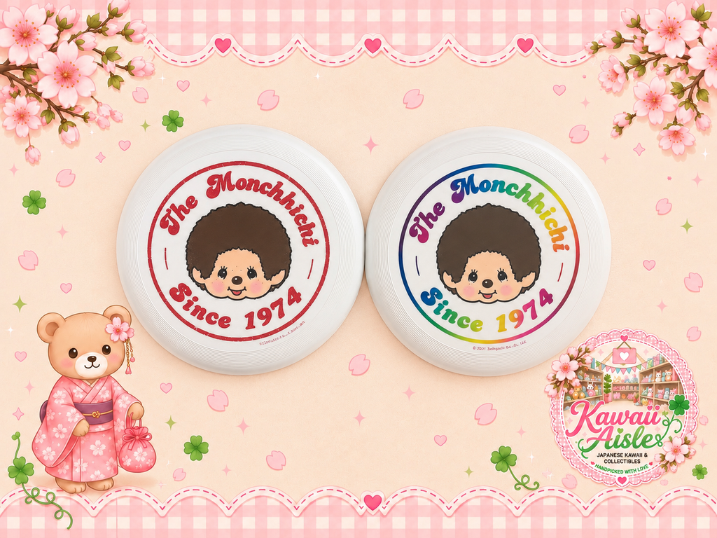 Monchhichi Flying Disc 20cm | Handmade by Kawaii Aisle | Red or Rainbow