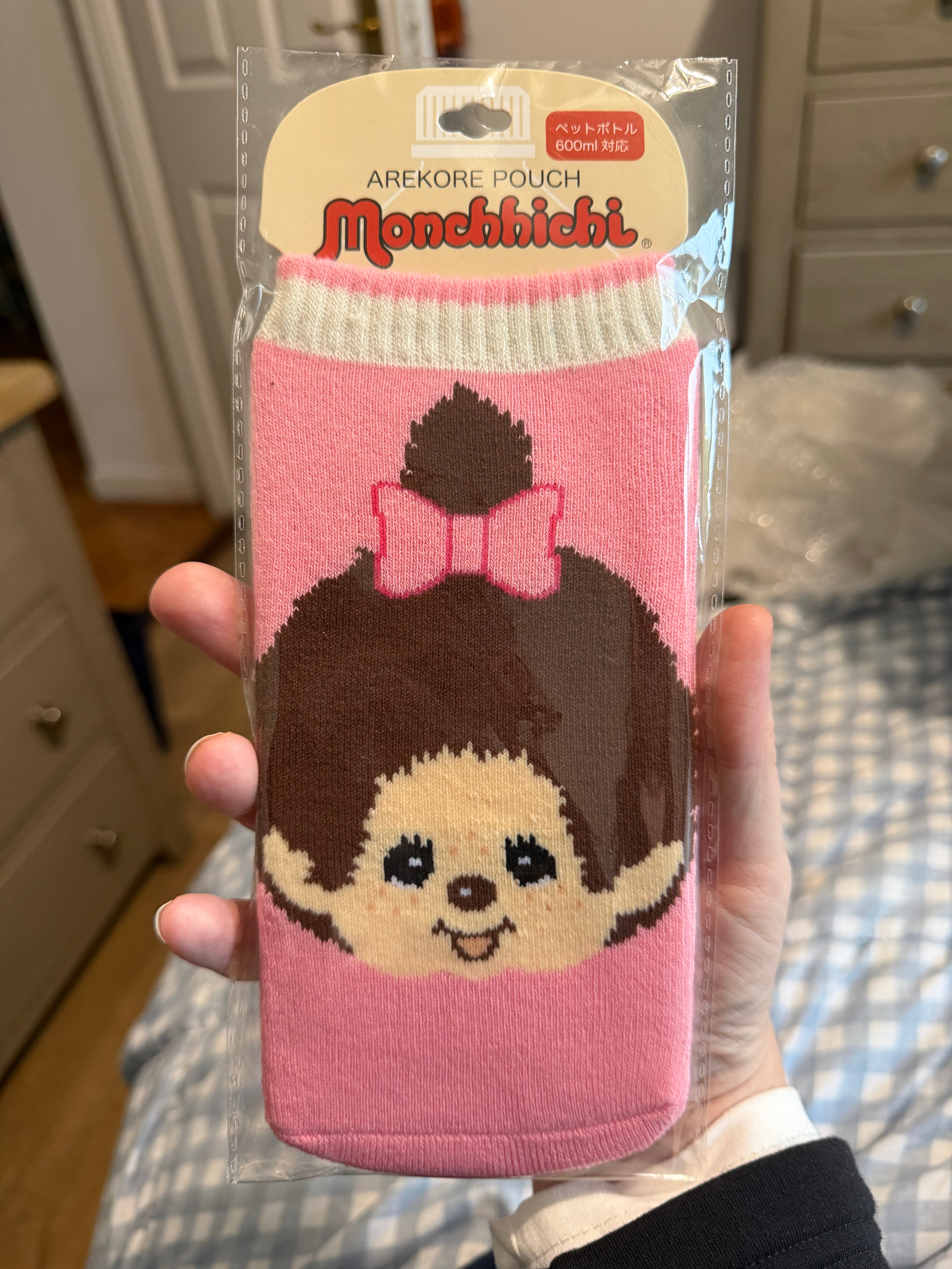 Monchhichi Pink Bottle Cover / Arekore Pouch – Official Sekiguchi Japan