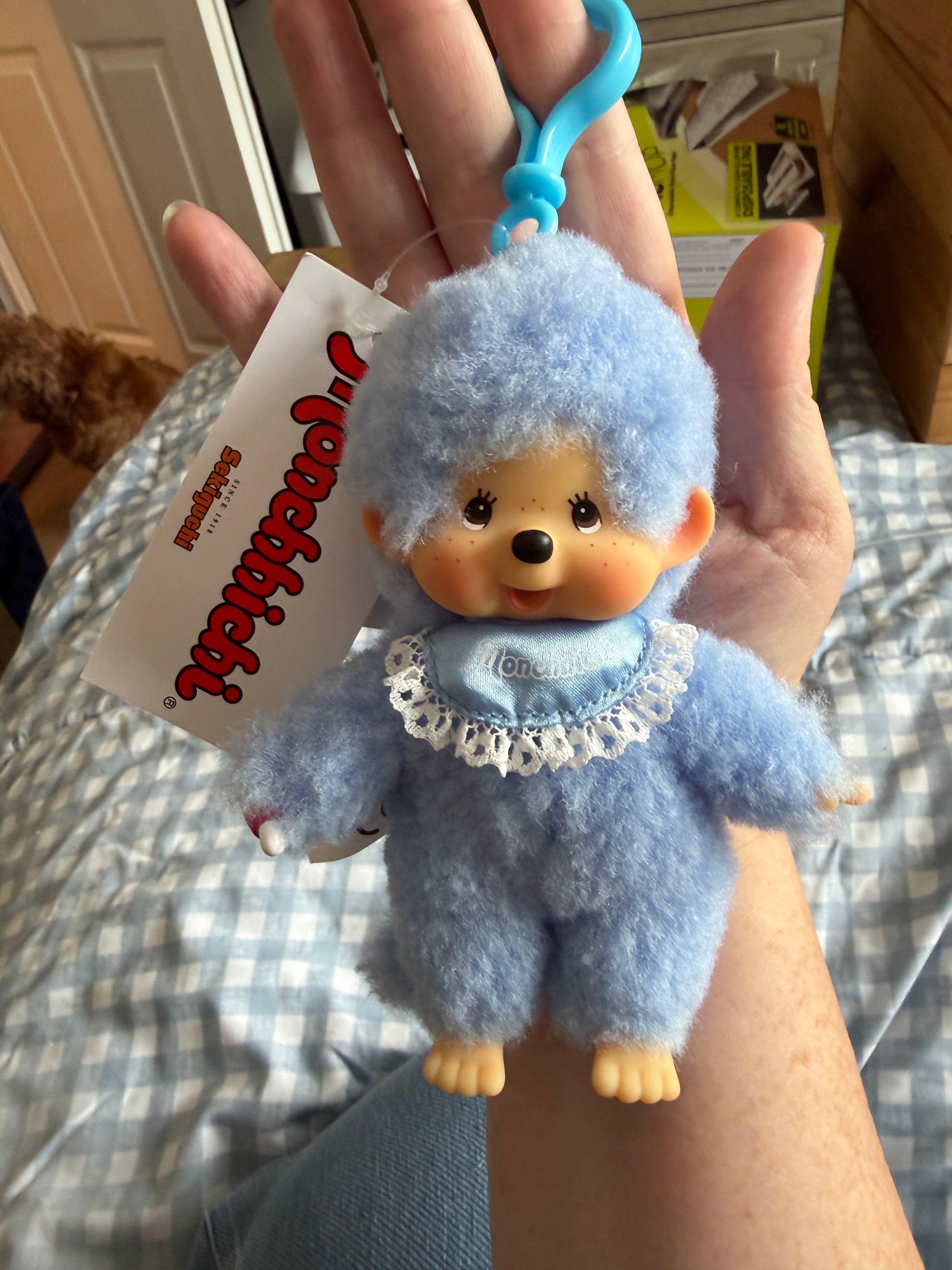 Monchhichi Lacie COLORS Keychain – Pink or Blue | Authentic Sekiguchi
