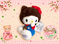 Hello Kitty × Monchhichi Plush – Hello Kitty Dressed as Monchhichi – Sanrio × Sekiguchi 2025