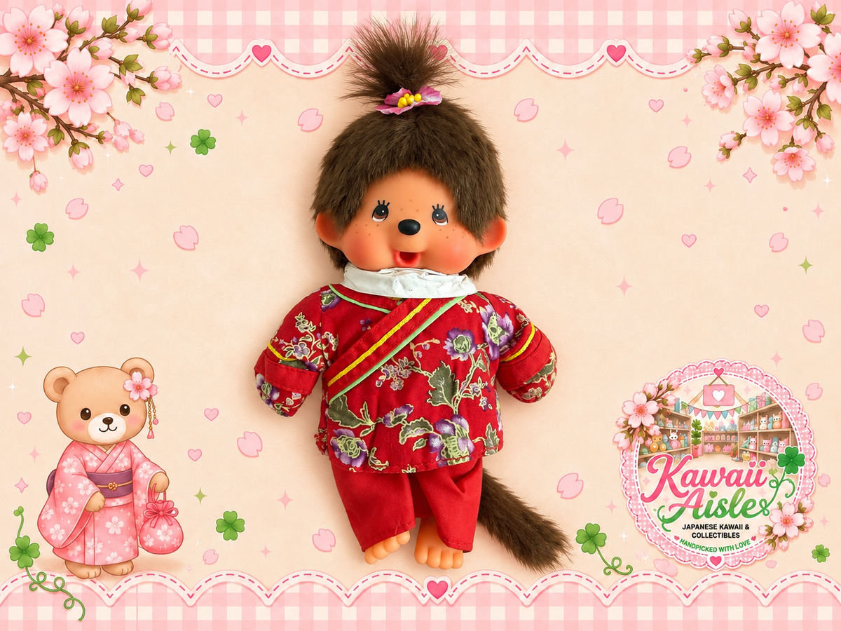 Rare Hakka Girl Monchhichi 20cm – Sekiguchi 790490 – Traditional Costume – Original Tags