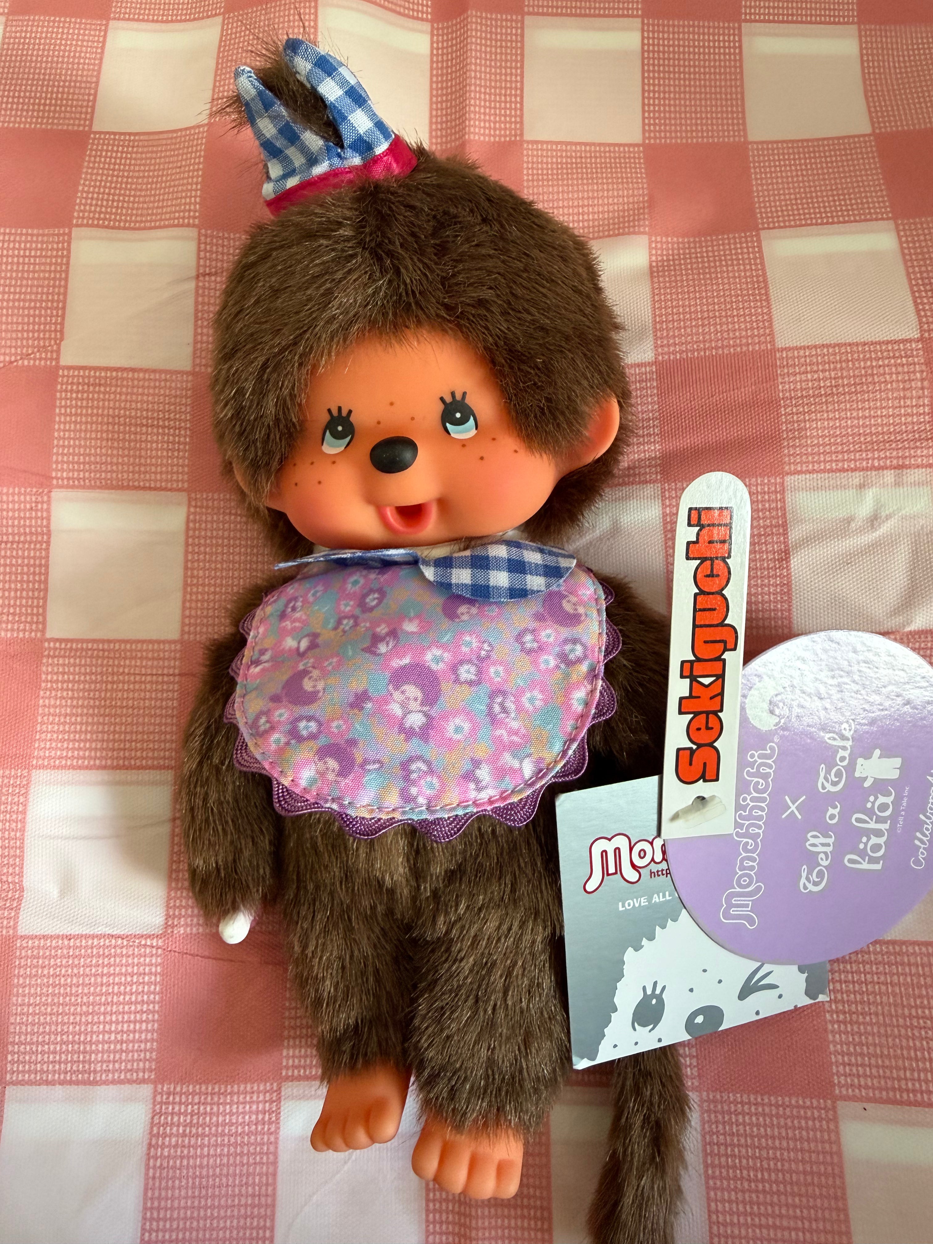 Rare 2017 fäfä × Monchhichi Collaboration Boy S Size 258760 – Authentic Sekiguchi