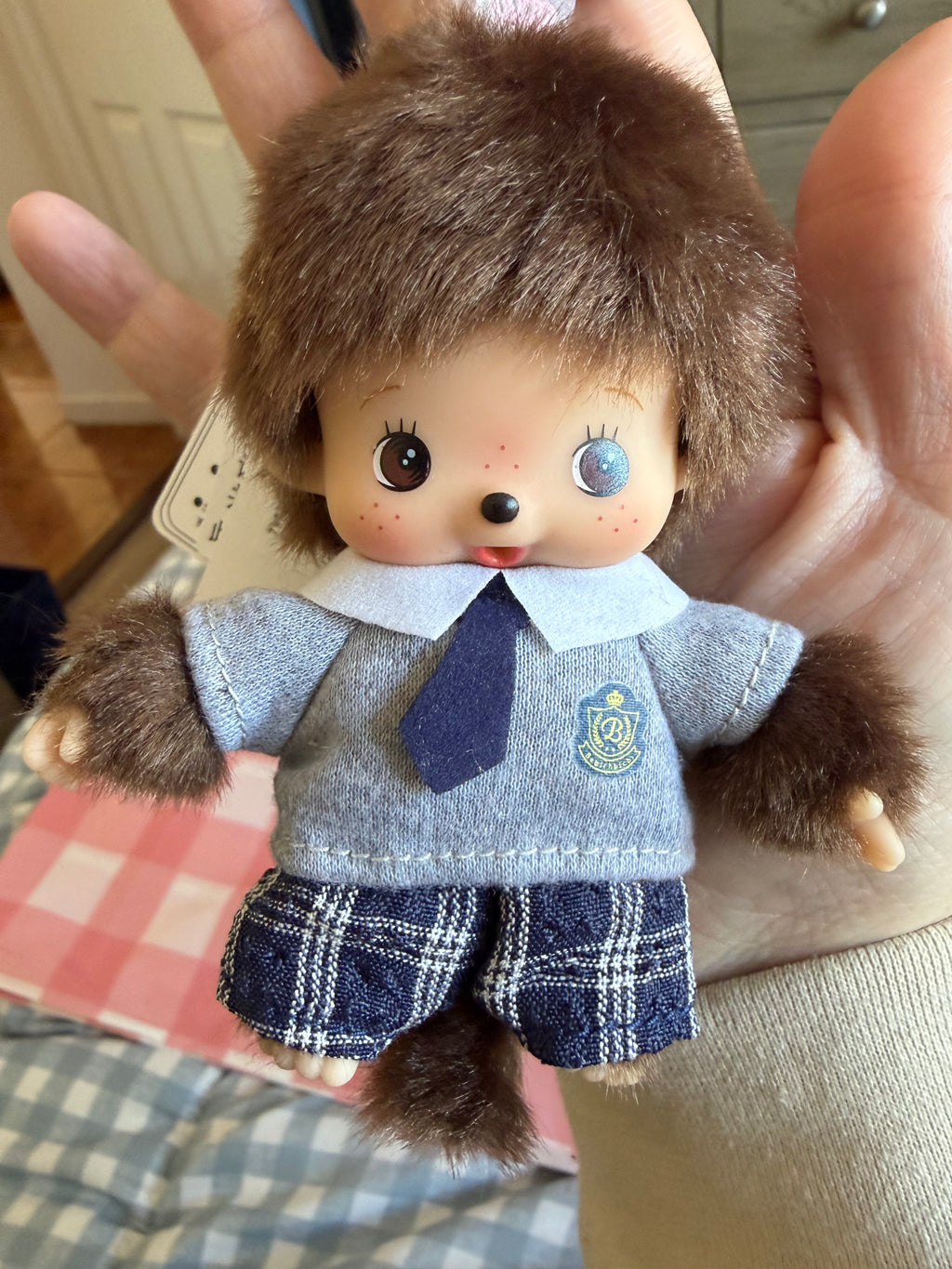 Bebichhichi School Uniform Boy Keychain – Checker Pants 797257 – Authentic Sekiguchi