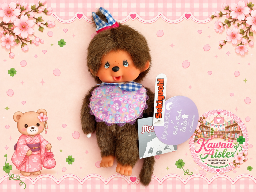 Rare 2017 fäfä × Monchhichi Collaboration Boy S Size 258760 – Authentic Sekiguchi