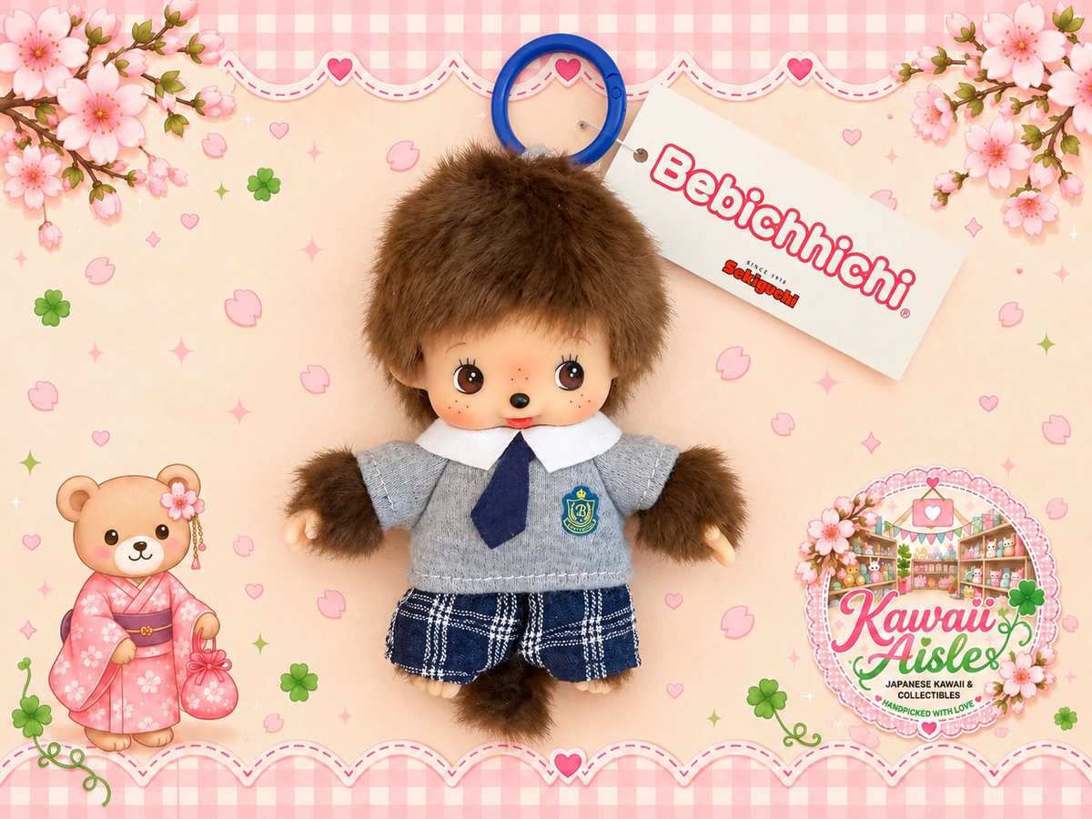 Bebichhichi School Uniform Boy Keychain – Checker Pants 797257 – Authentic Sekiguchi
