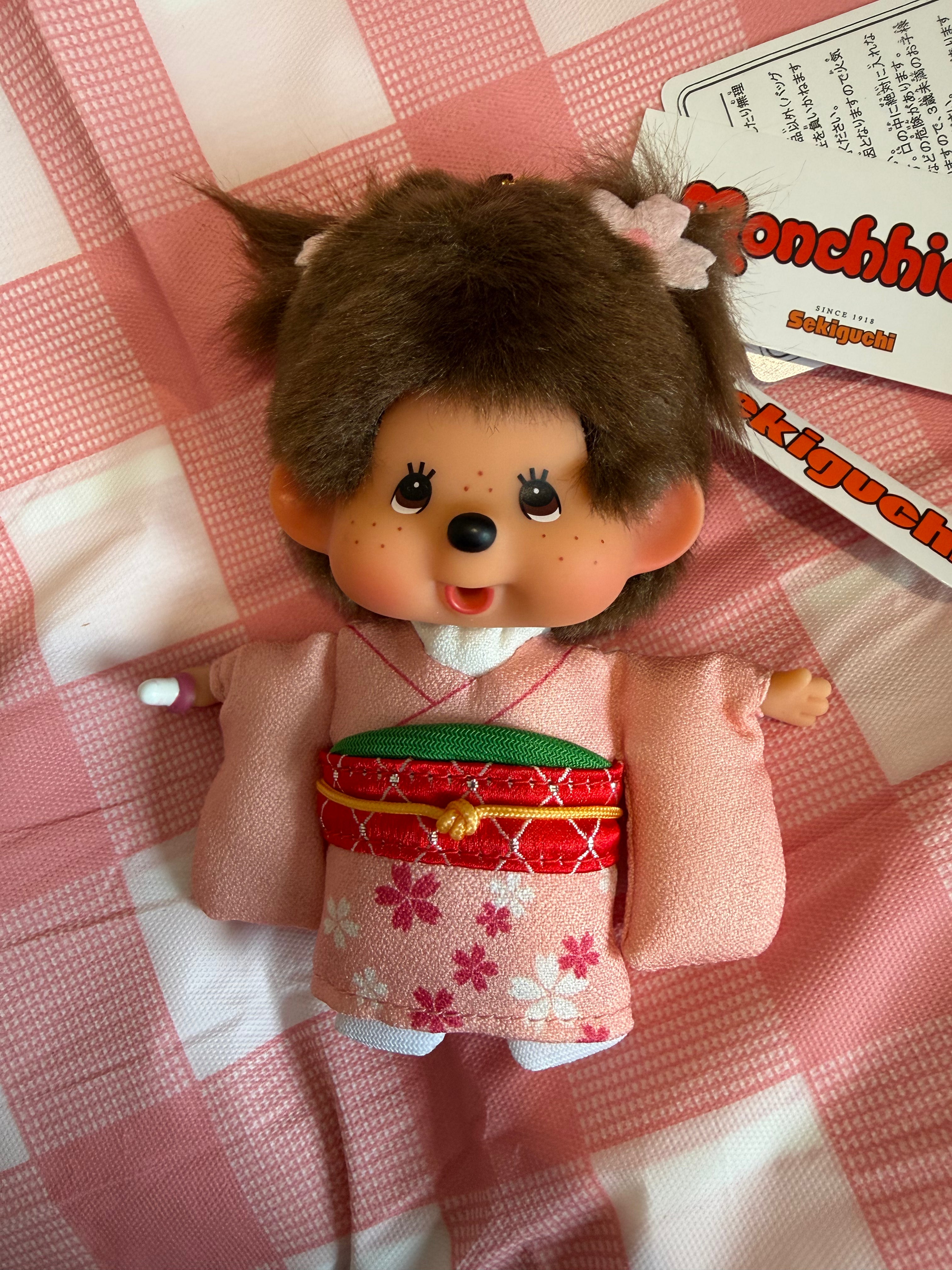Monchhichi Sakura Kimono Girl Keychain – Sekiguchi Japan – Sold Out & Hard to Find