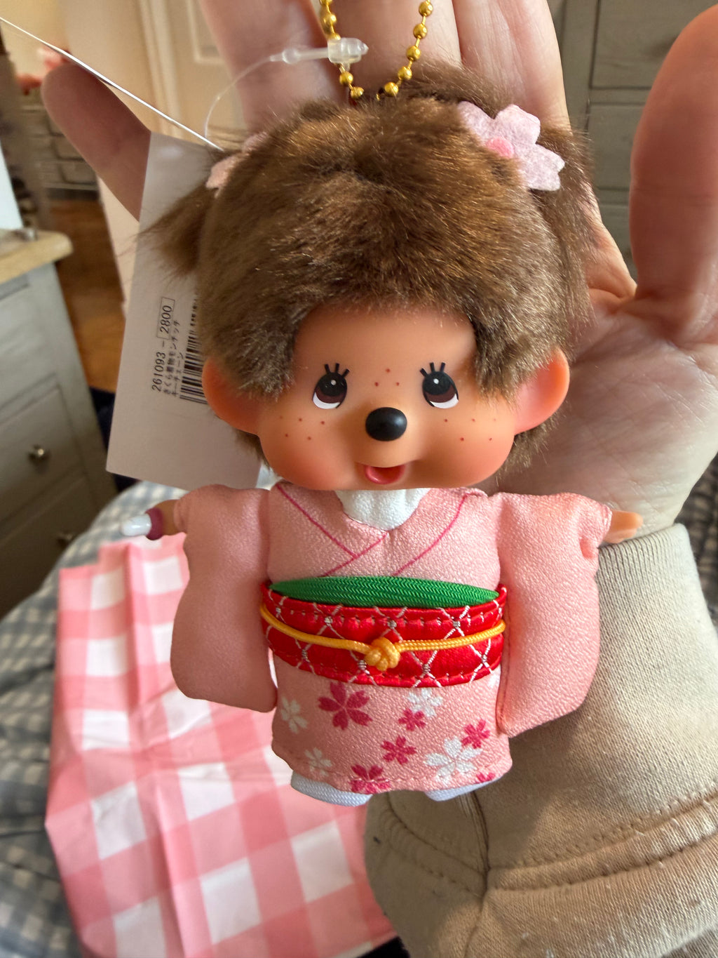 Monchhichi Sakura Kimono Girl Keychain – Sekiguchi Japan – Sold Out & Hard to Find