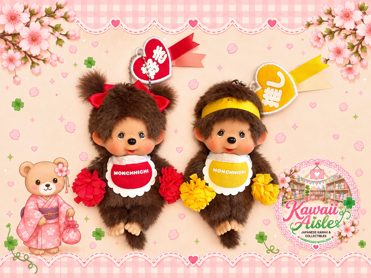 Monchhichi Happy Color Keychains – Boy & Girl | Authentic Sekiguchi Japan